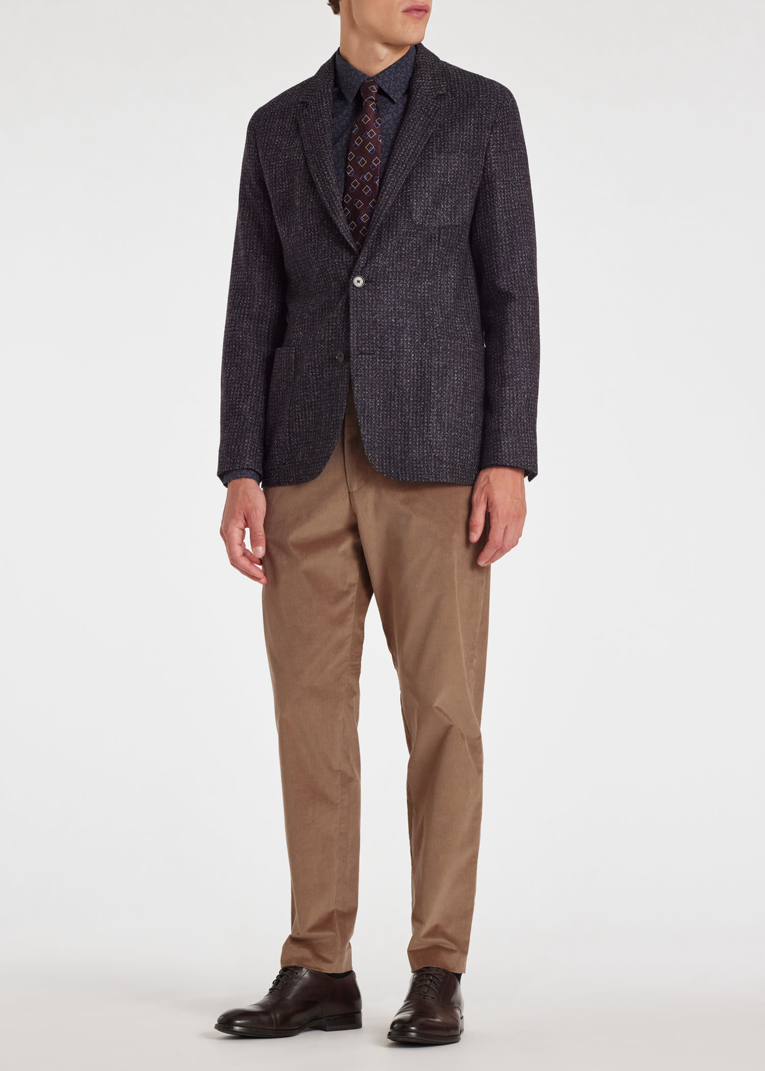 Wool And Silk Blend Tweed Blazer