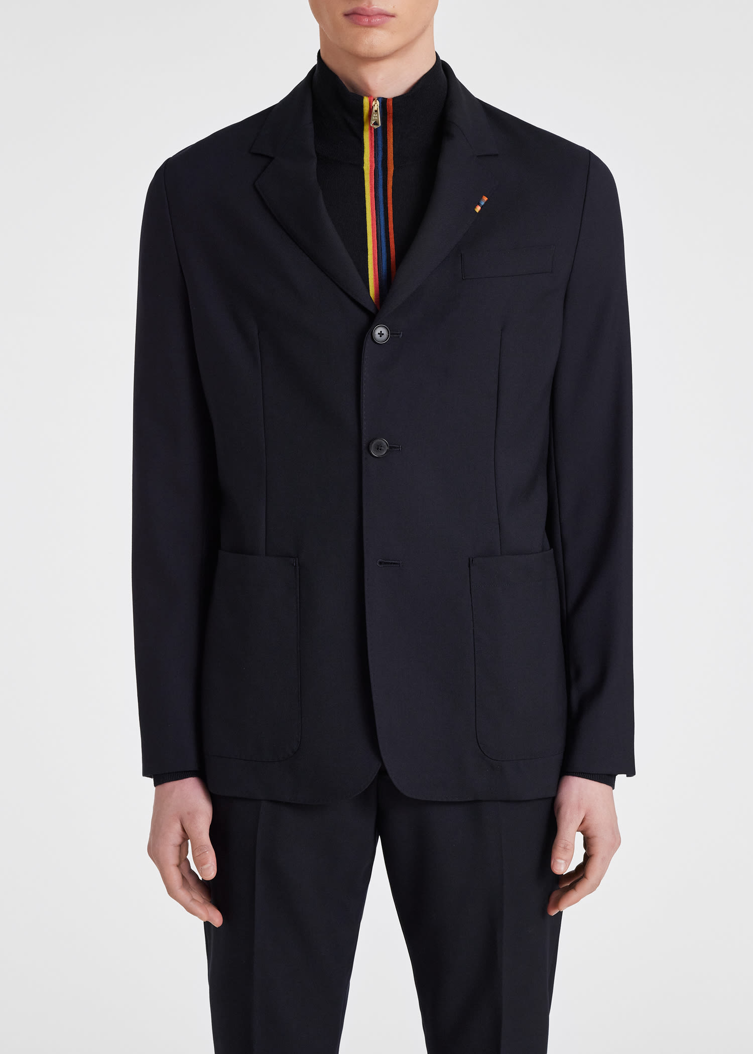 Mens three button best sale blazer