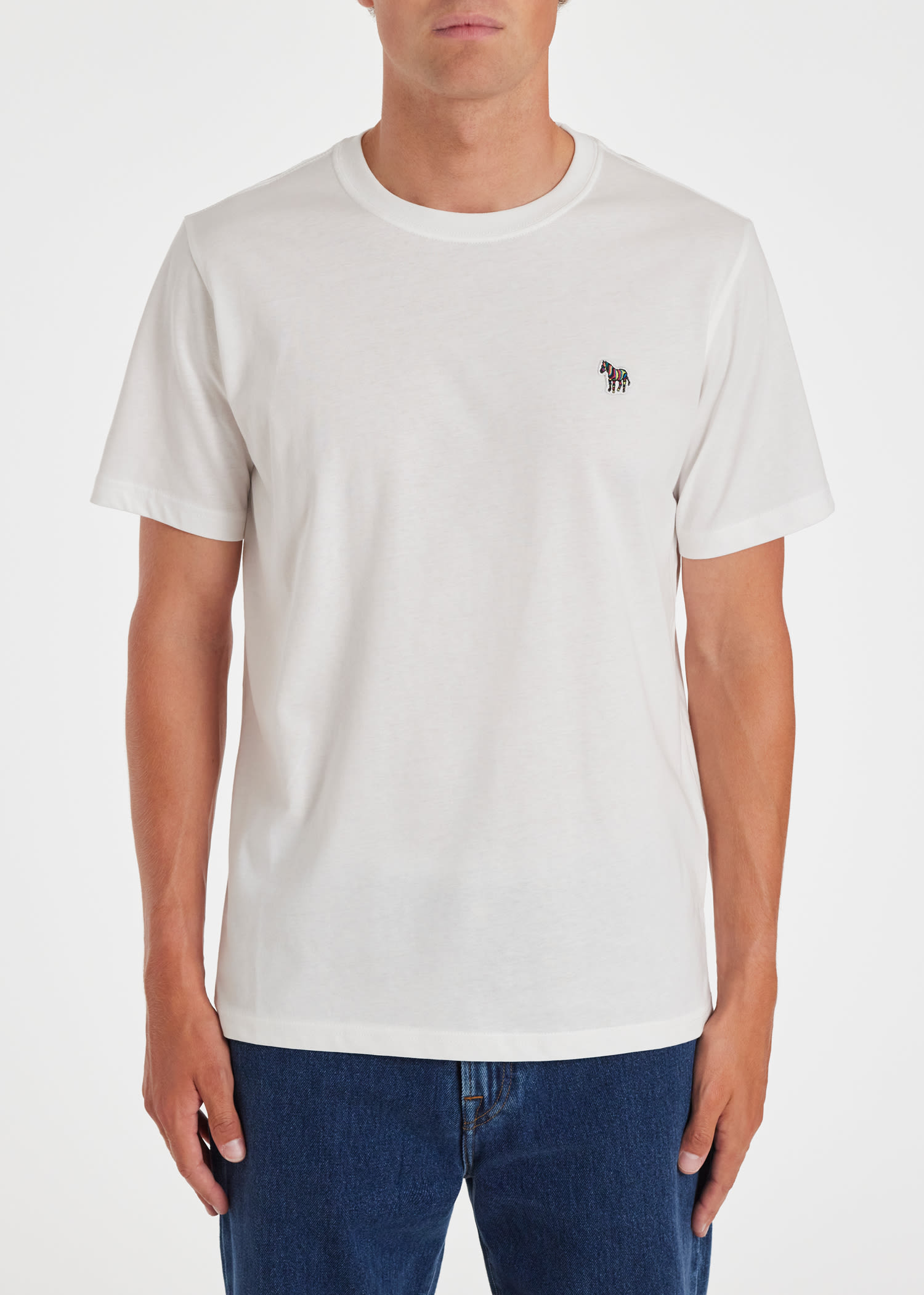 Paul Smith Men's T-Shirt M White 100% Cotton