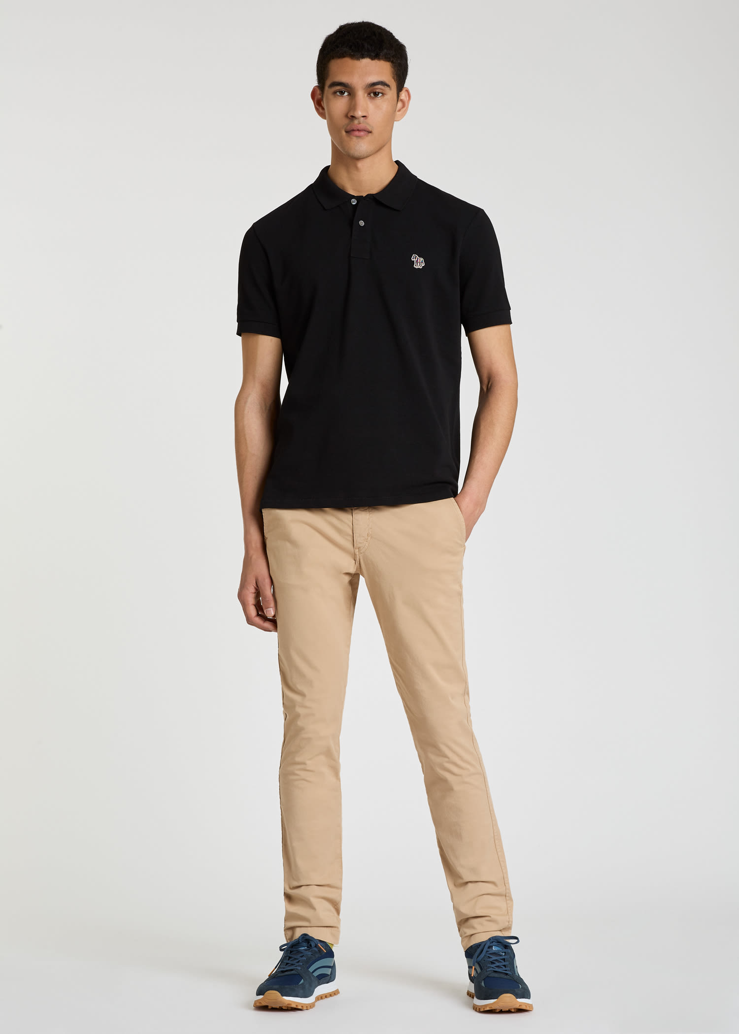 Details about   Paul Smith Zebra Badge Regular Fit Short Sleeve Polo Shirt T-Shirt in Black 