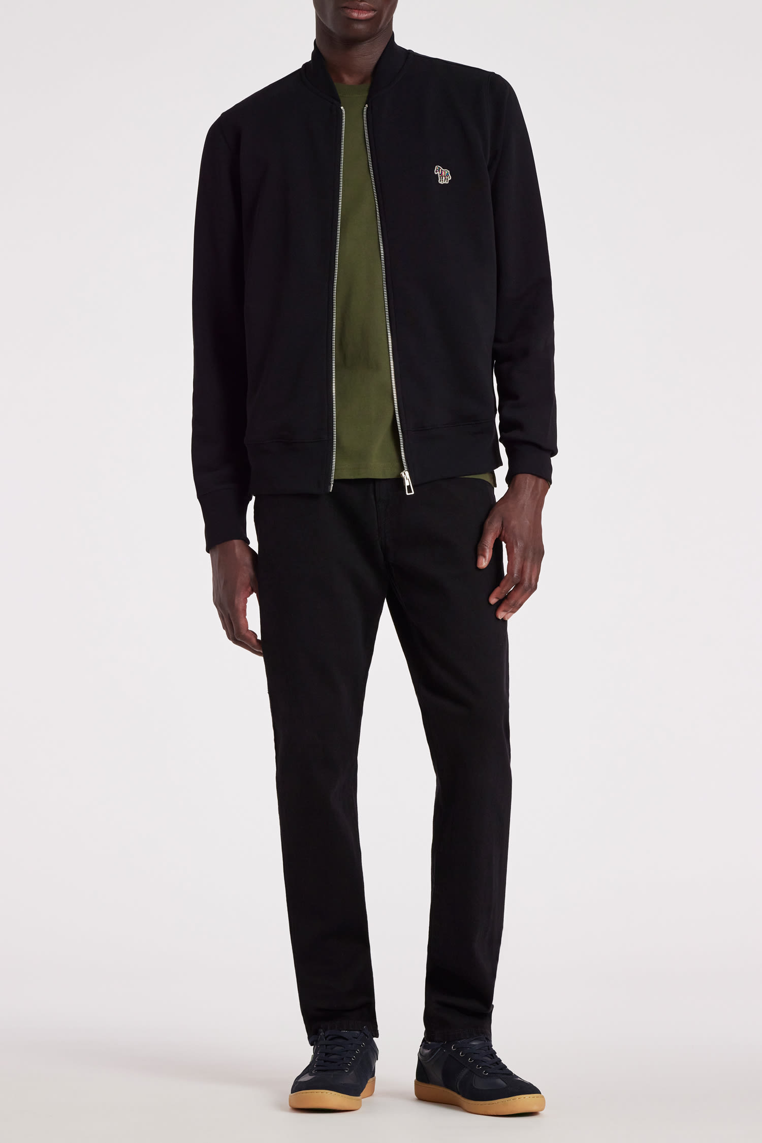 Strapped bomber vest black sales