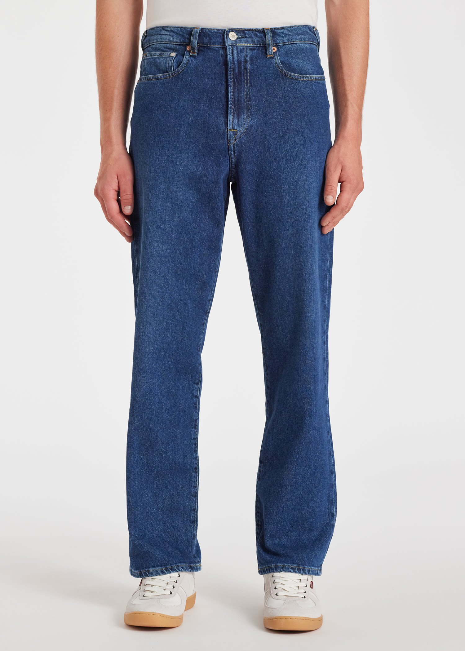 Relaxed-Fit Mid-Wash 'Organic Vintage Stretch' Jeans