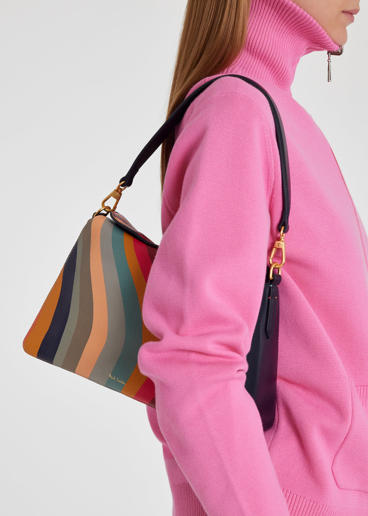 Women's Leather 'Swirl' Shoulder Bag