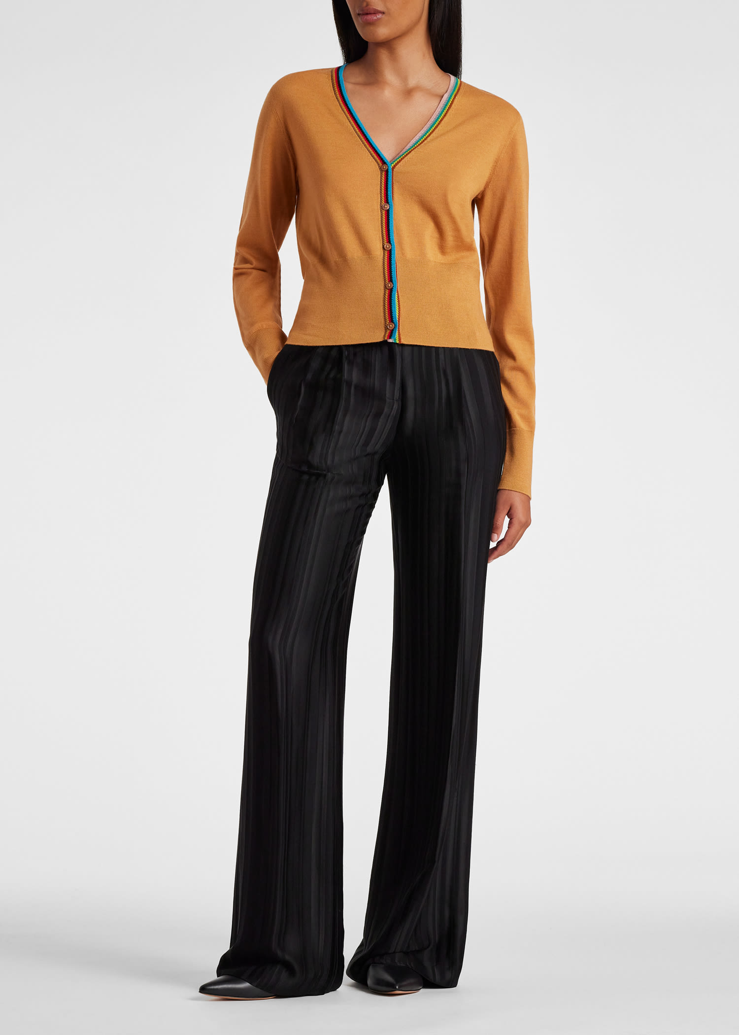 Women s Ochre Signature Stripe Cardigan