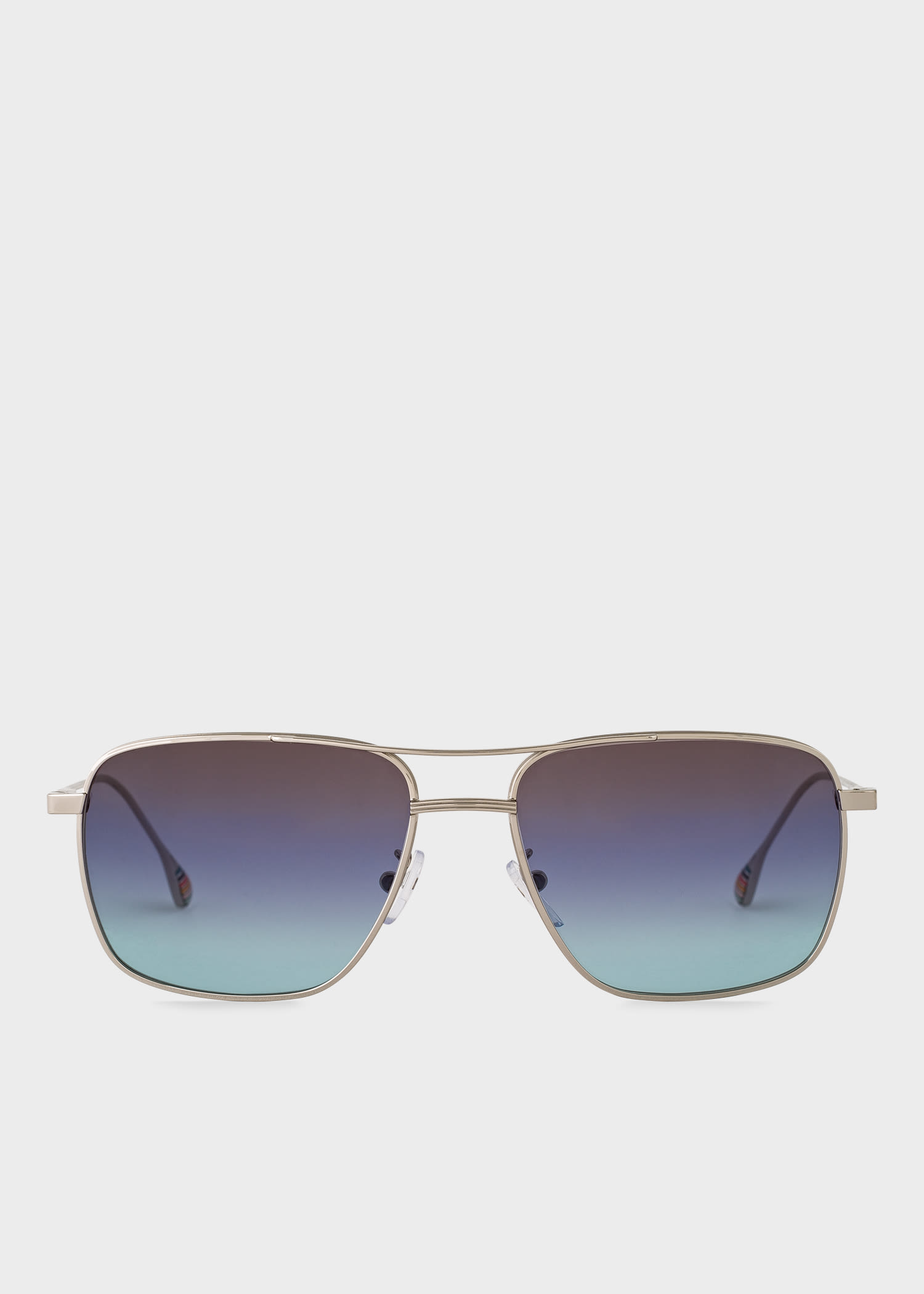 Shiny Silver 'Foster' Sunglasses
