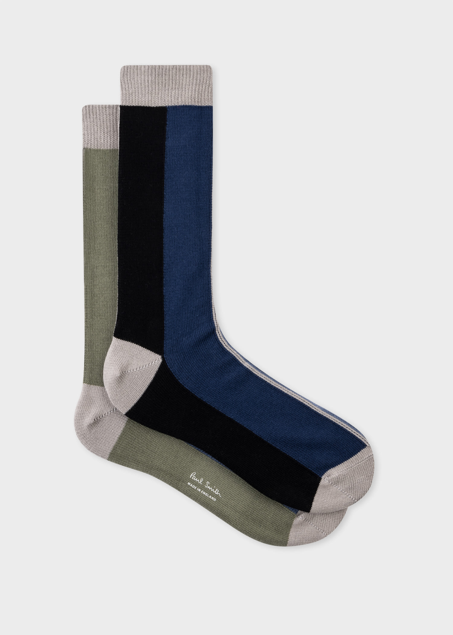 Men's Navy and Grey Colour Block Socks