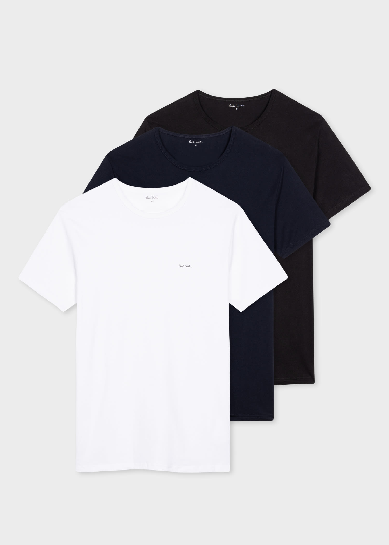 Men's Mixed Organic Cotton Logo Lounge T-Shirts Three Pack