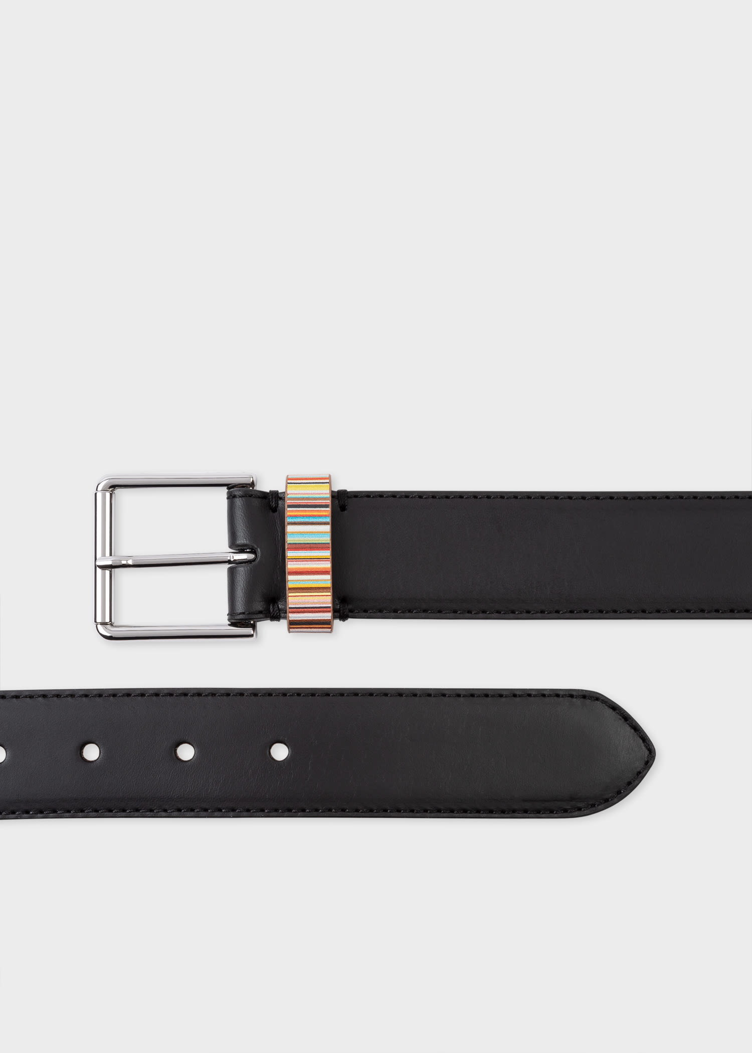 Black Leather Belt With 