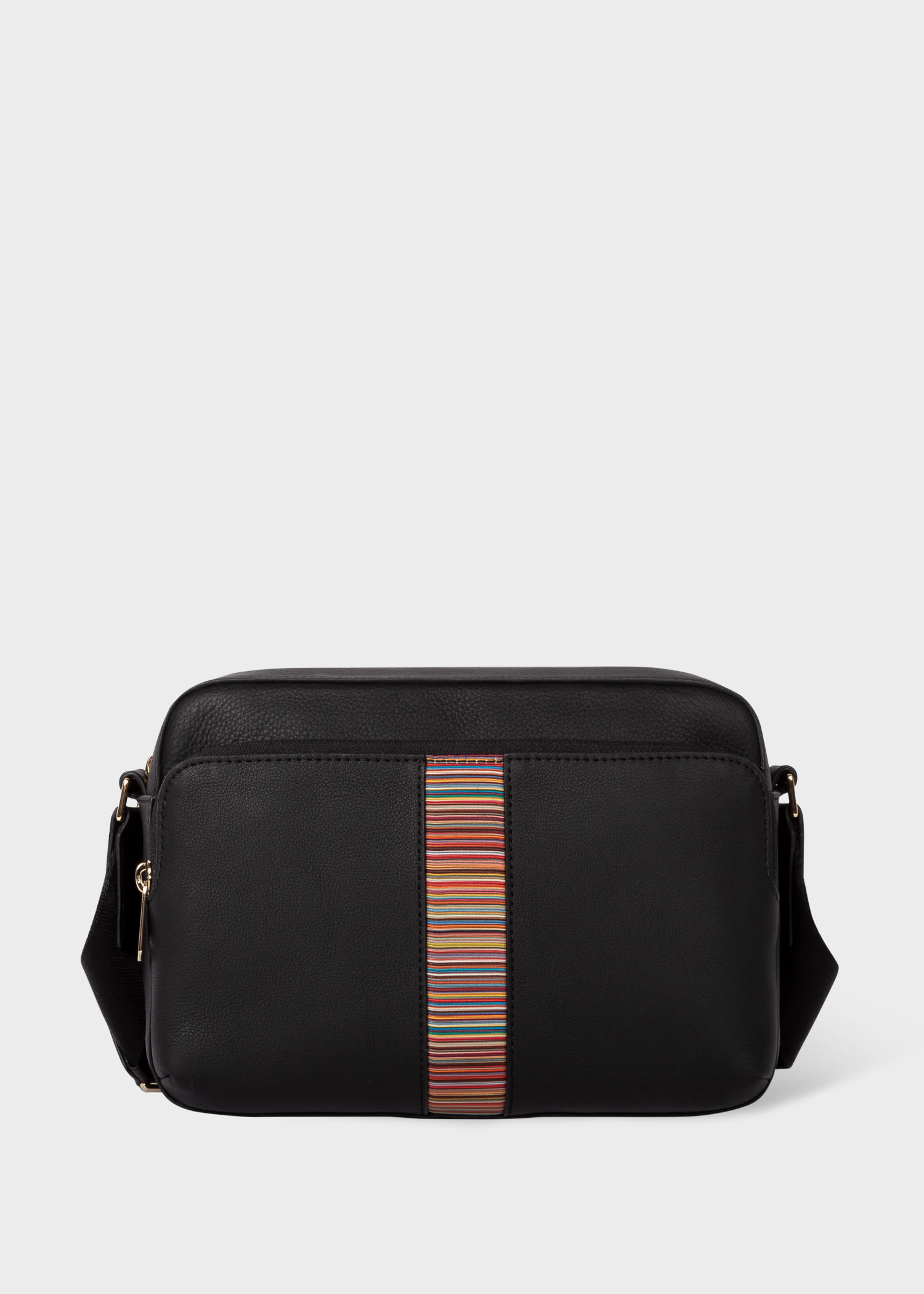 Paul Smith PS Leather Signature Stripe Holdall Black
