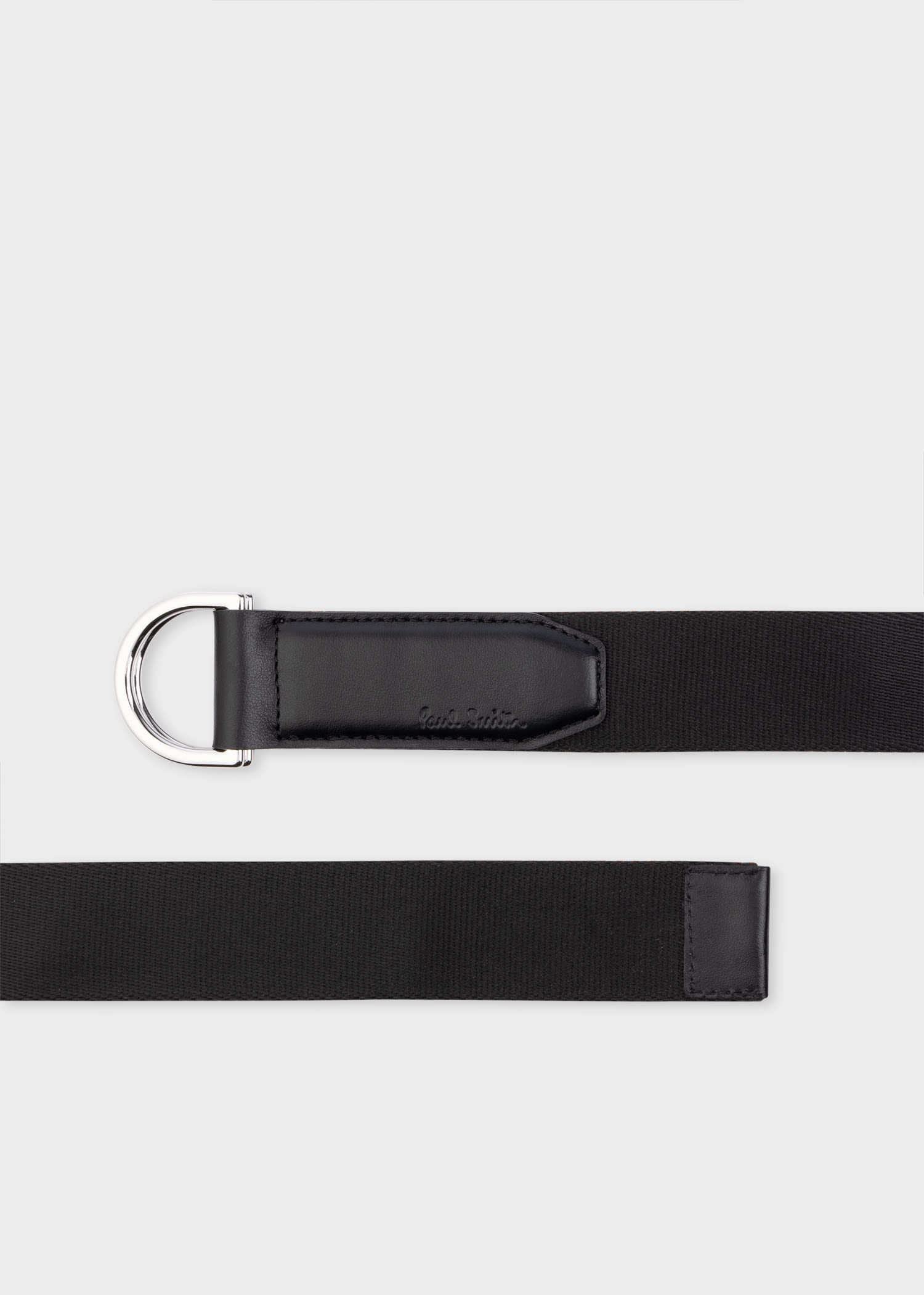 Men's Black 'Signature Stripe' Jacquard Belt