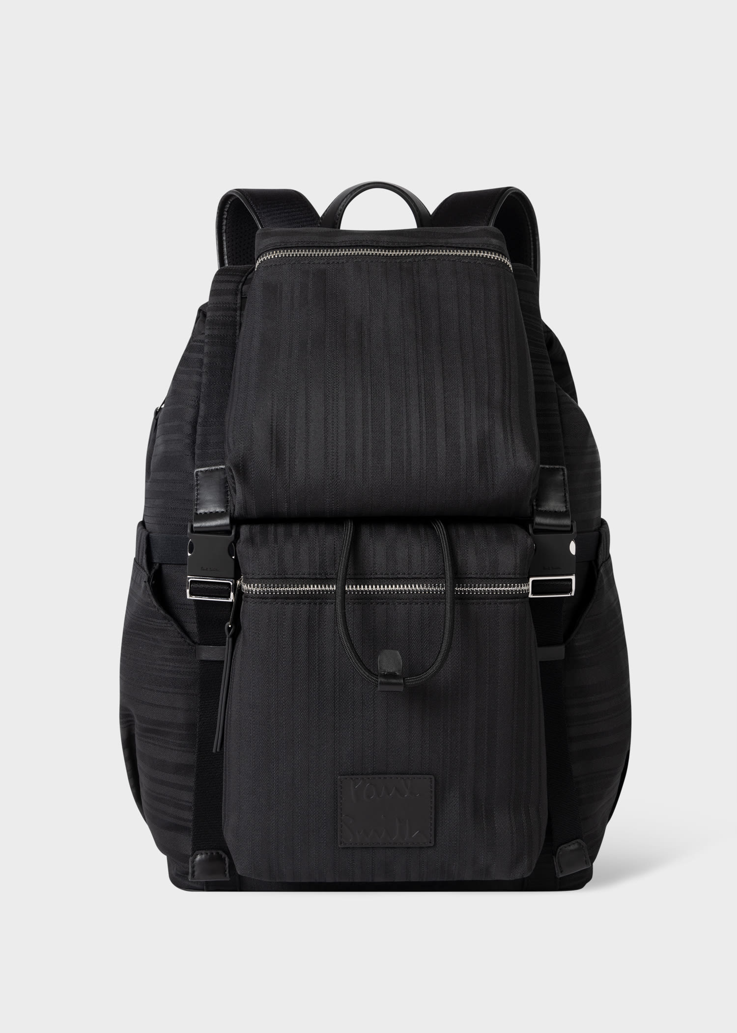 Men s Black Shadow Stripe Backpack