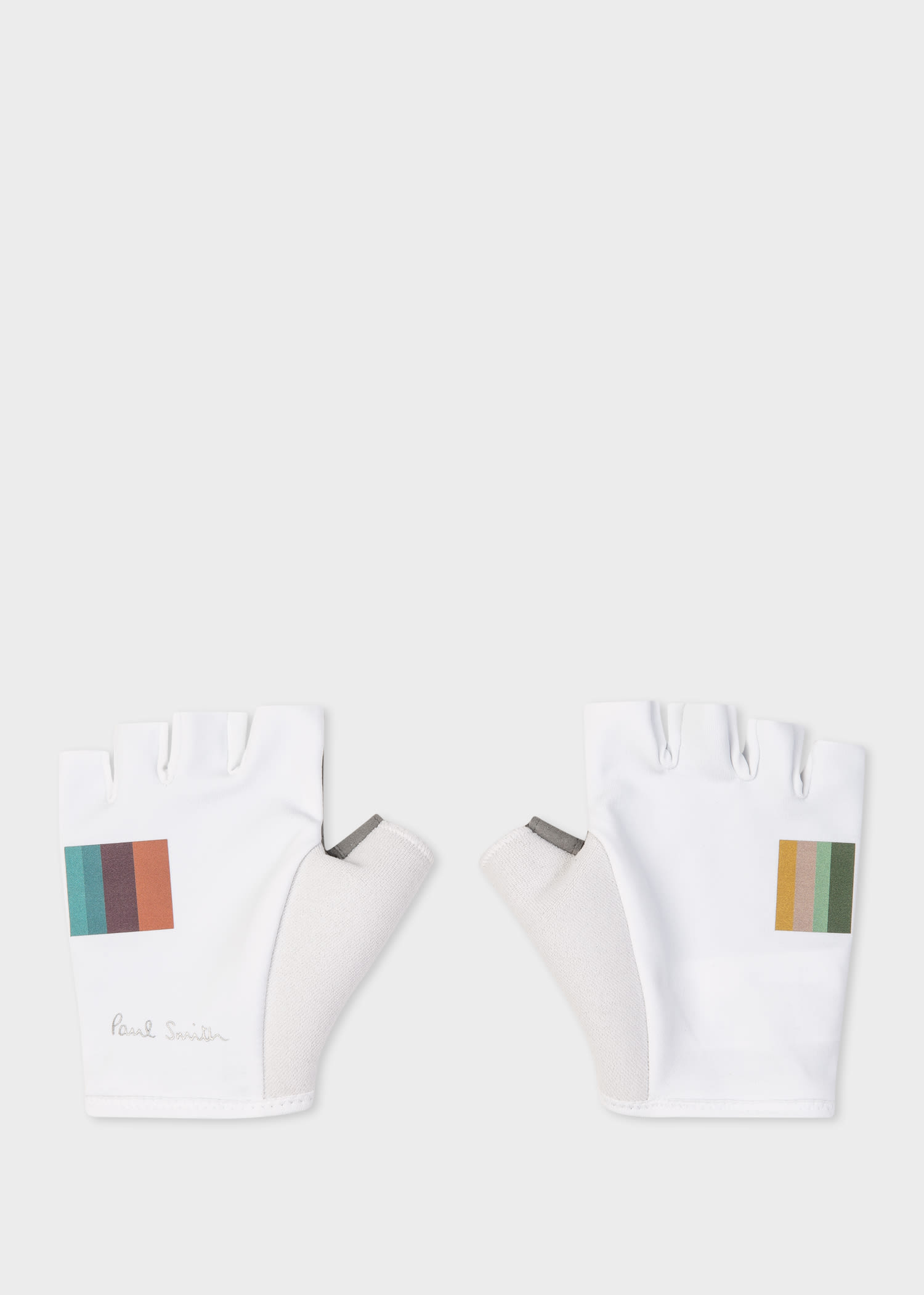 White leather outlet cycling gloves