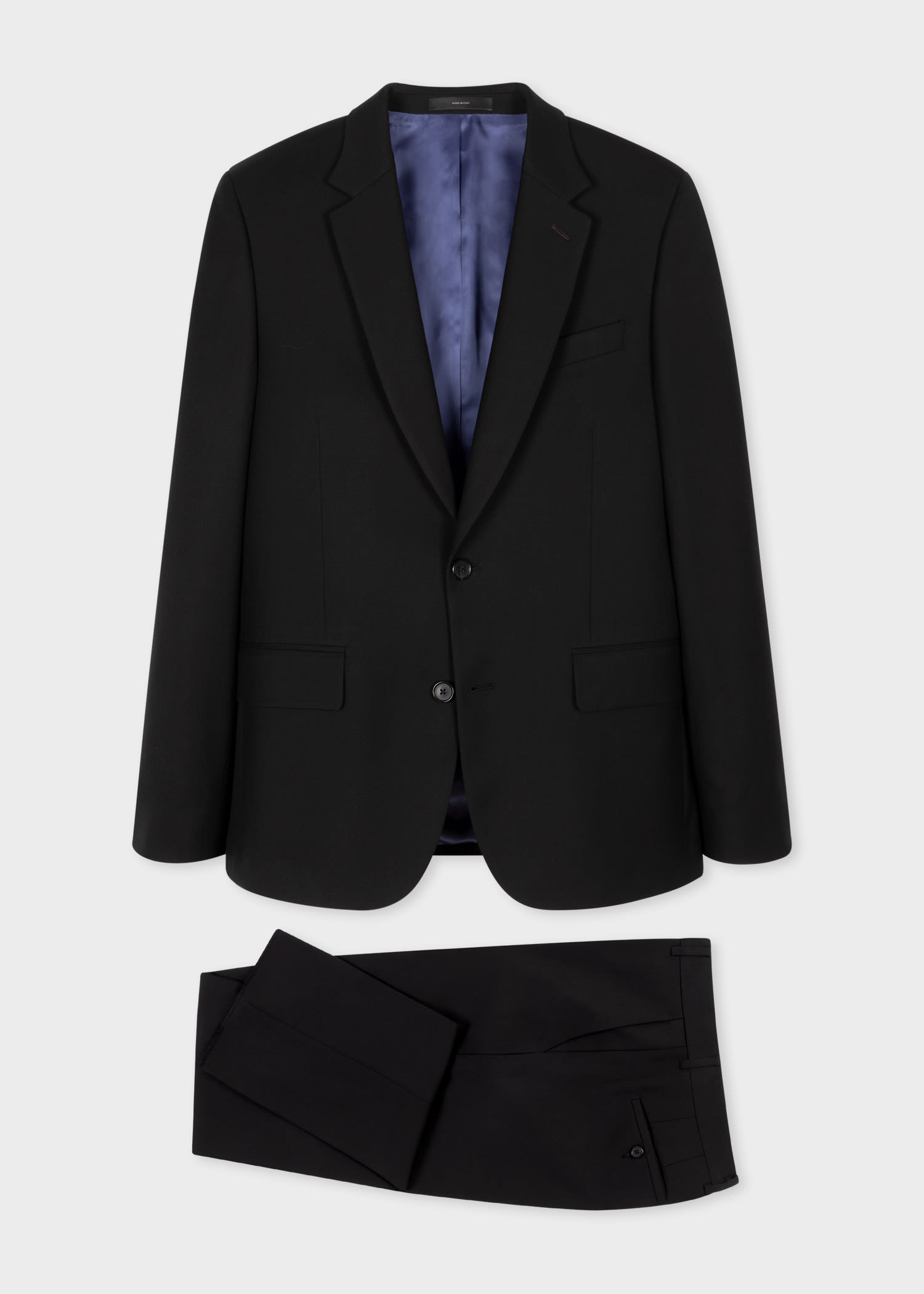 The Soho - Tailored-Fit Black Wool 