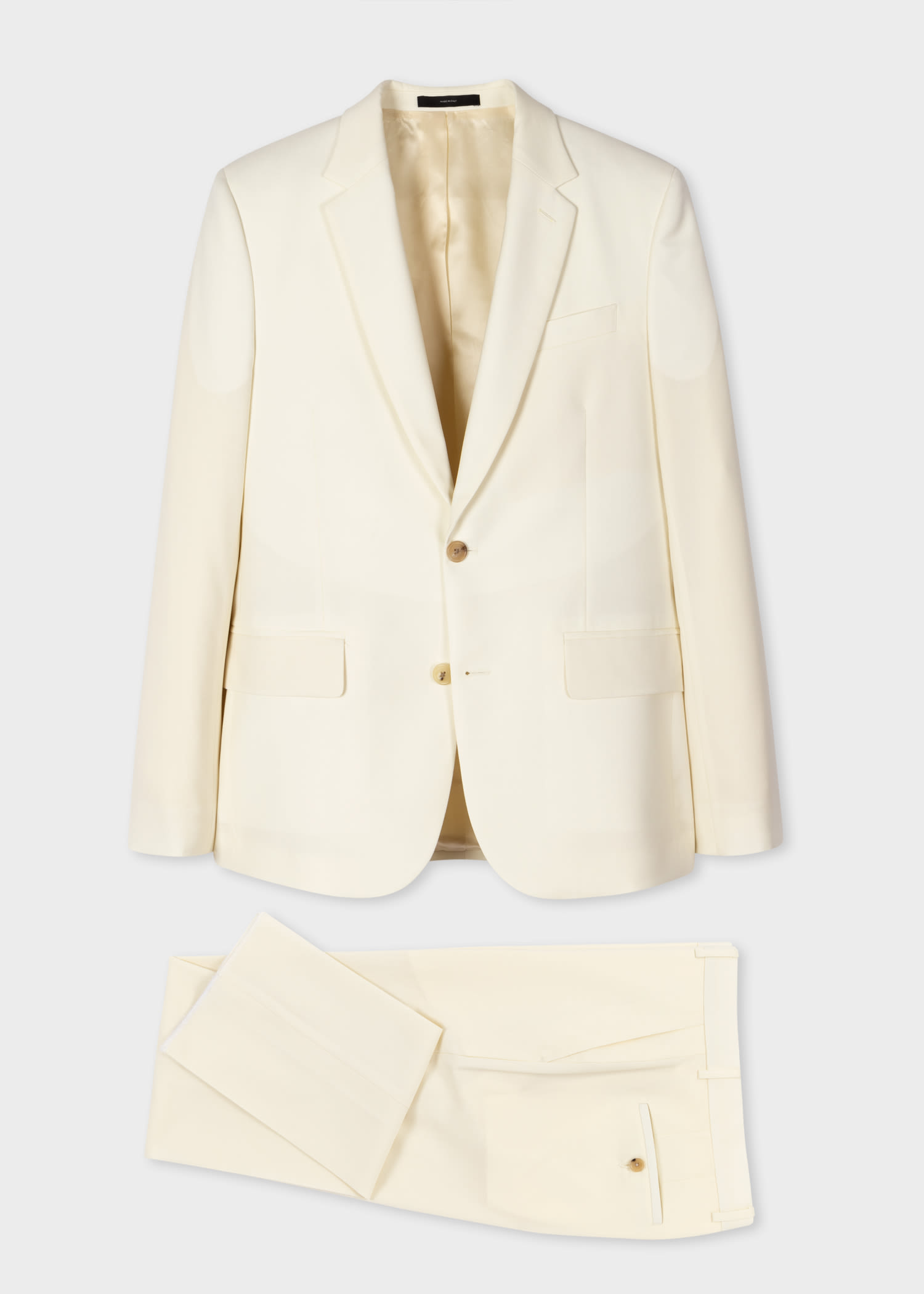 The Soho - Tailored-Fit Ecru Wool-Mohair Suit