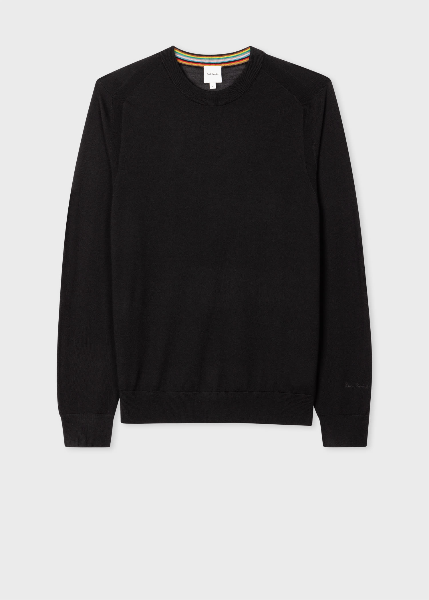 Men s Black Merino Wool Sweater