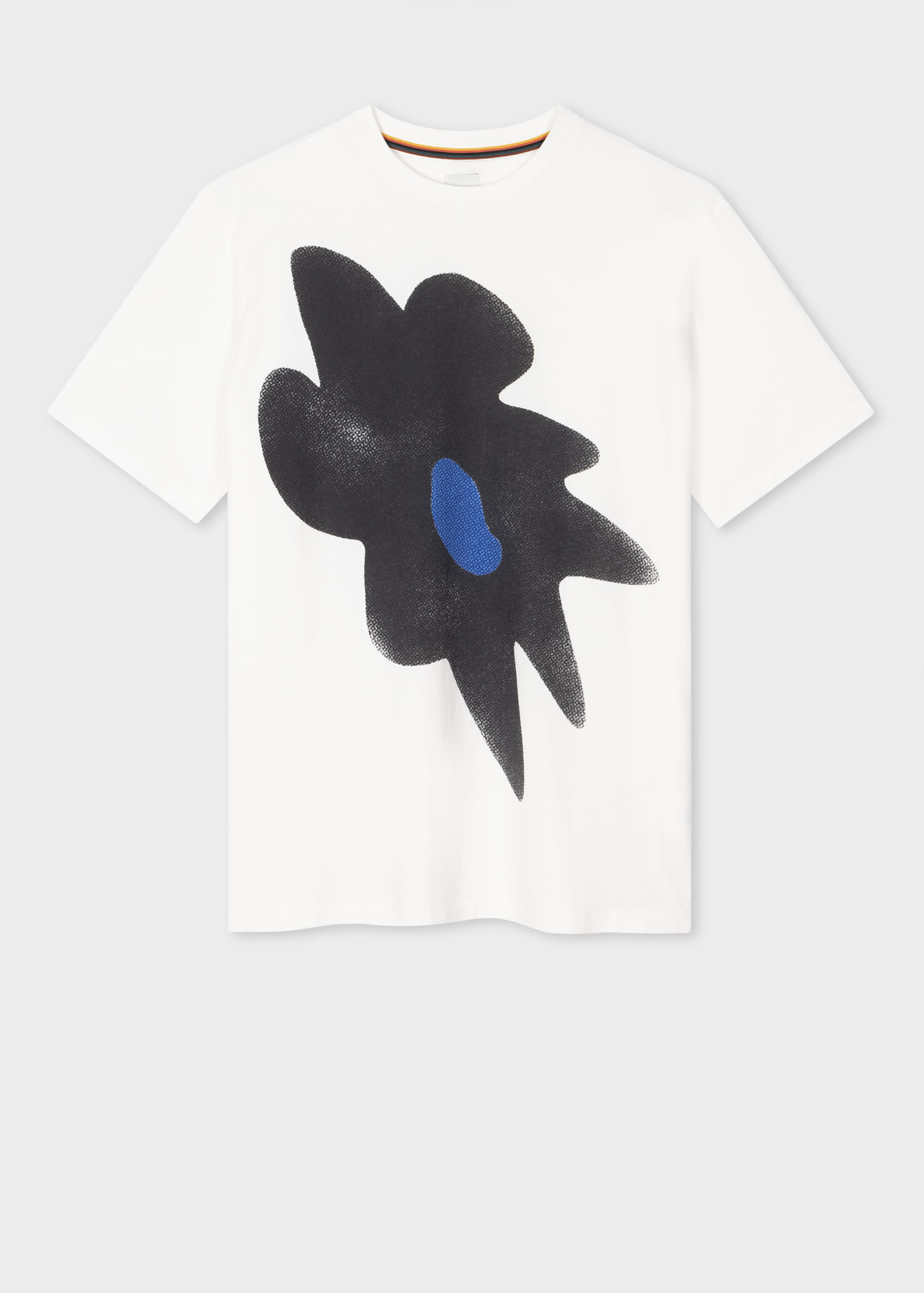 Men's White 'Big Flower' Print Cotton T-Shirt