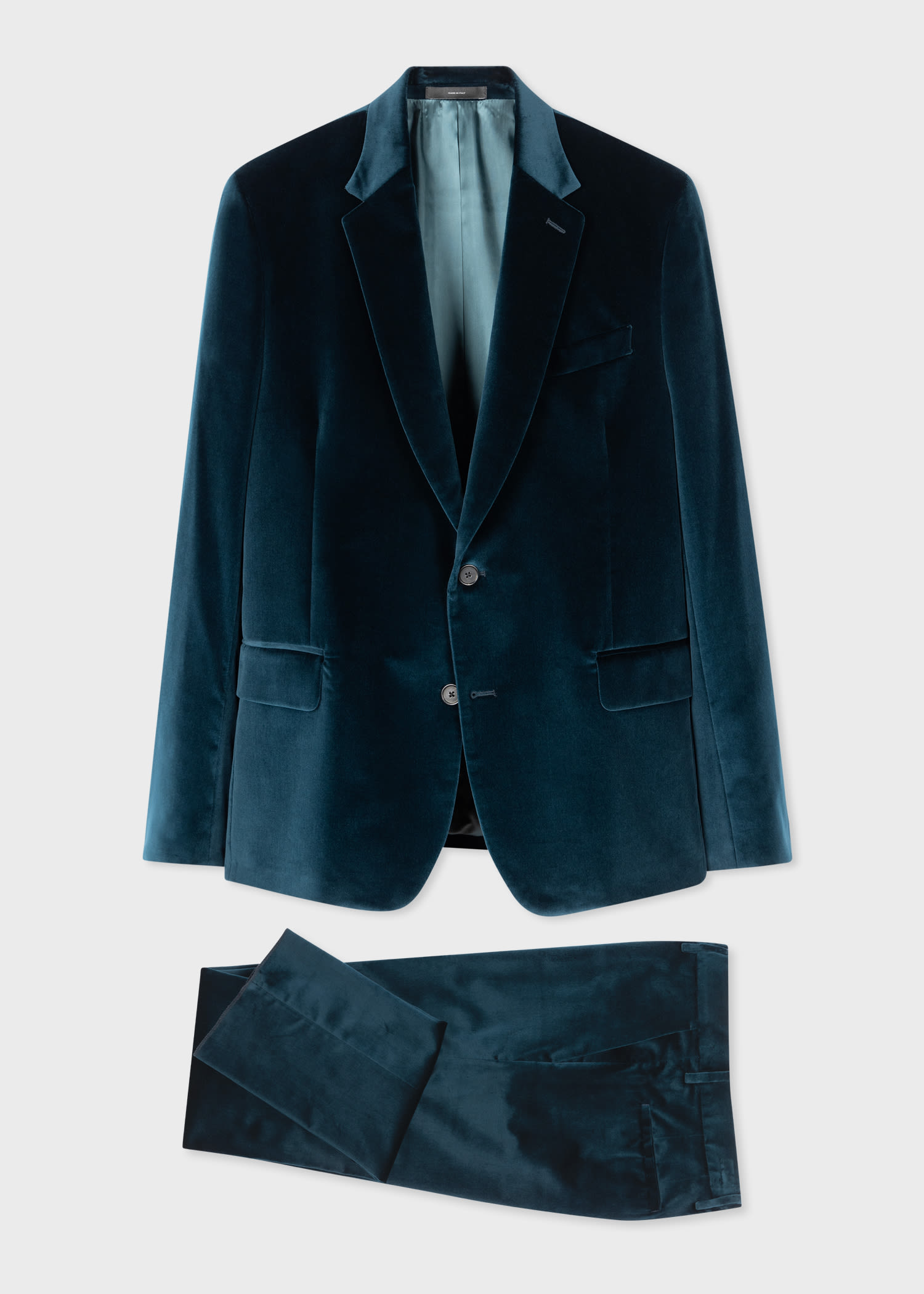 The Soho - Tailored-Fit Navy Velvet Suit