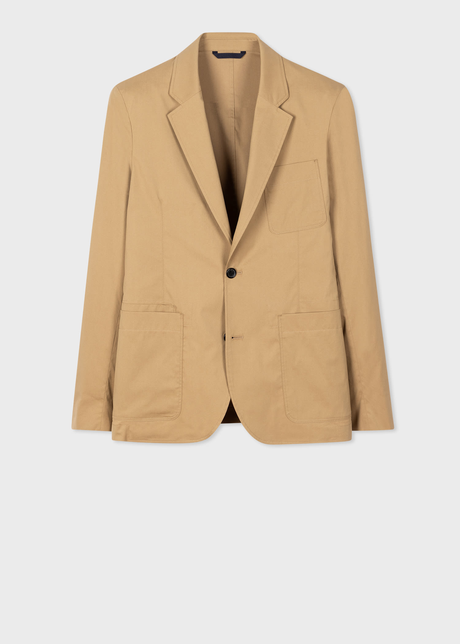 Tan cotton blazer top