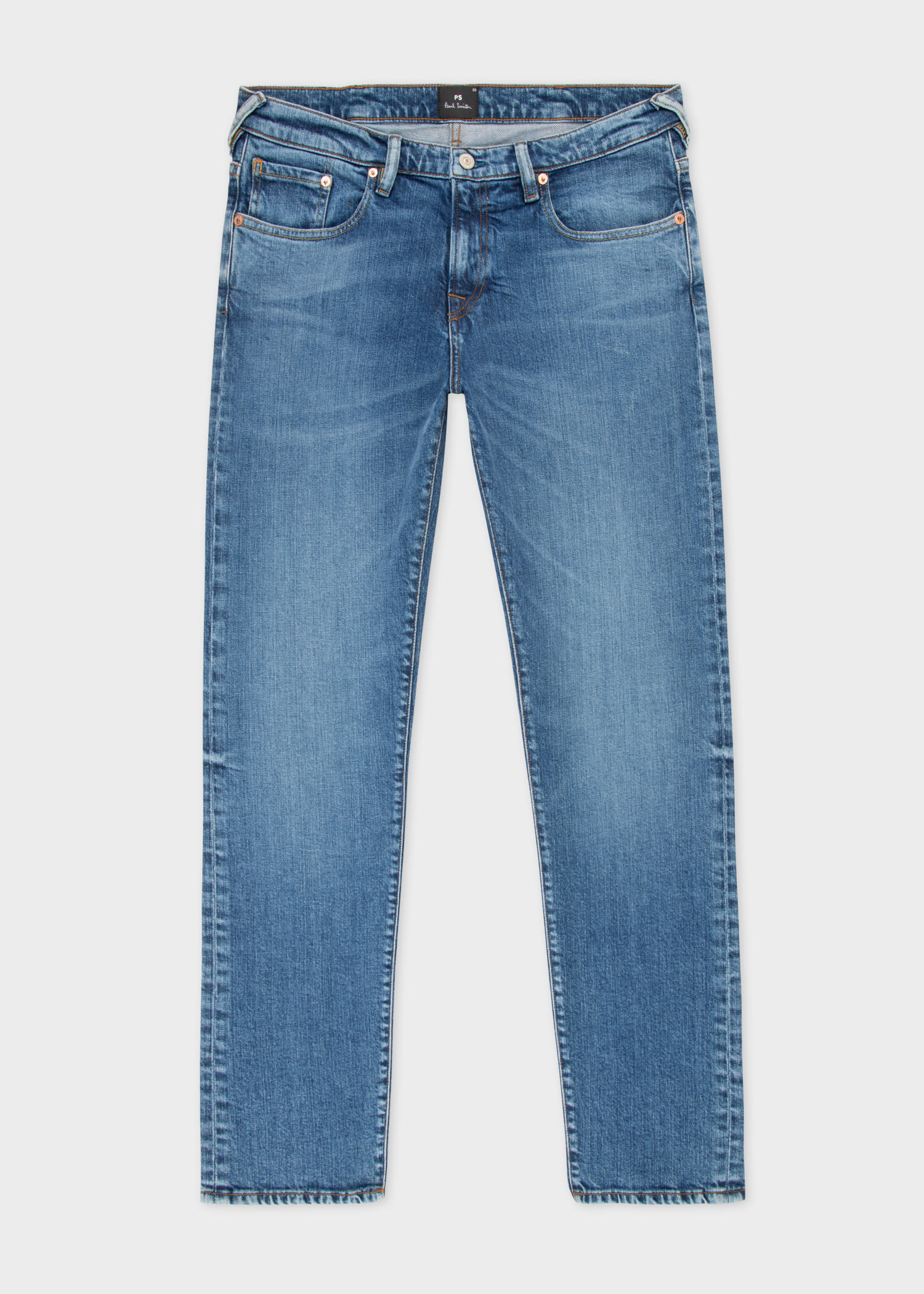 Paul Smith Tapered-Fit Mid-Wash Jeans