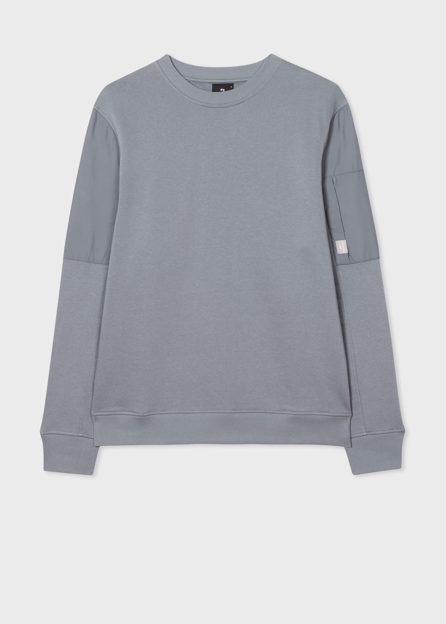 Men s Grey Organic Cotton Panel Sweatshirt
