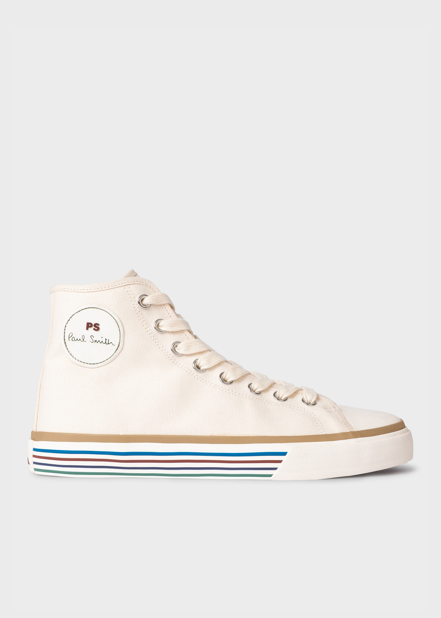 White Canvas Yuma High Top Trainers