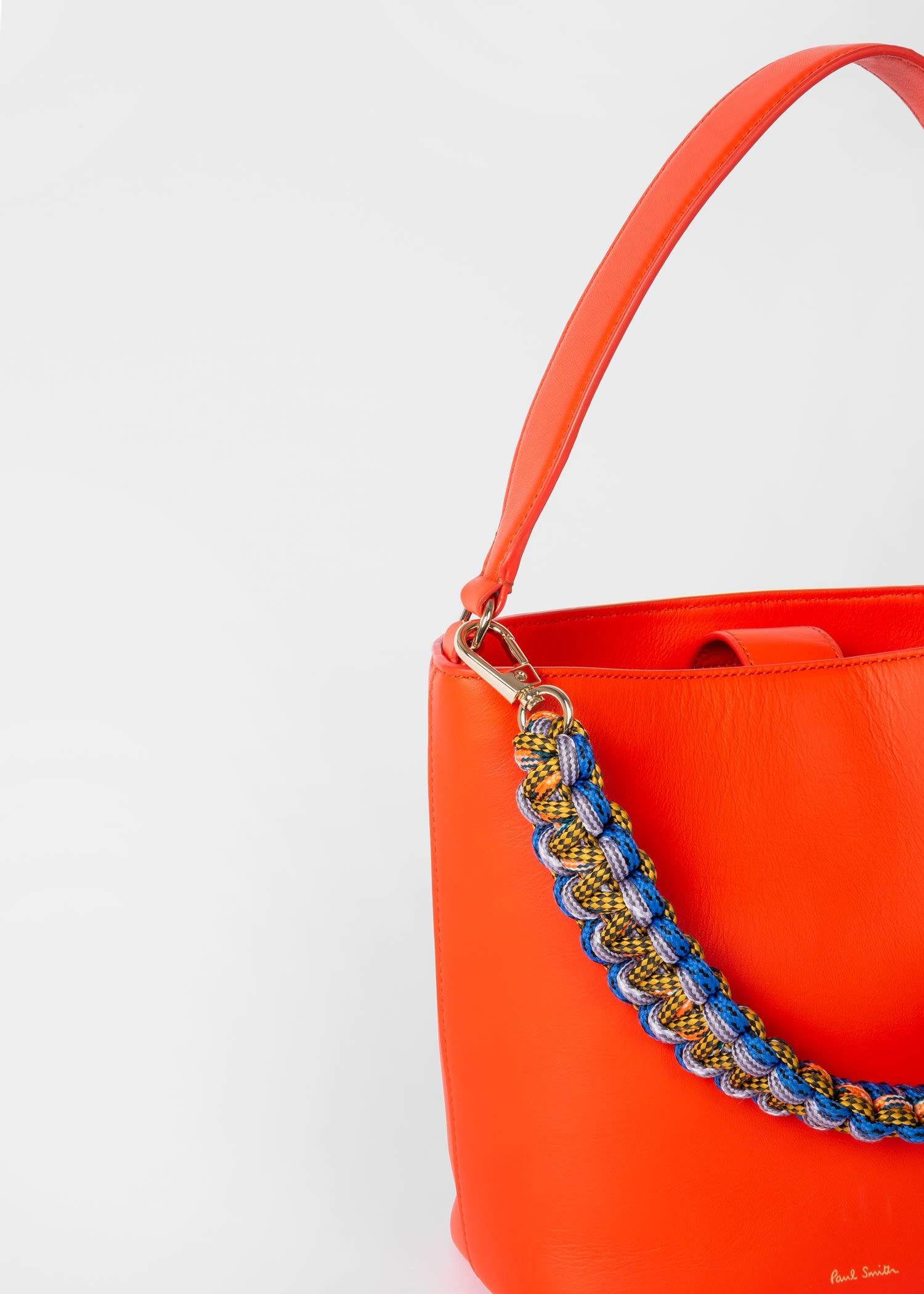 orange leather handbag
