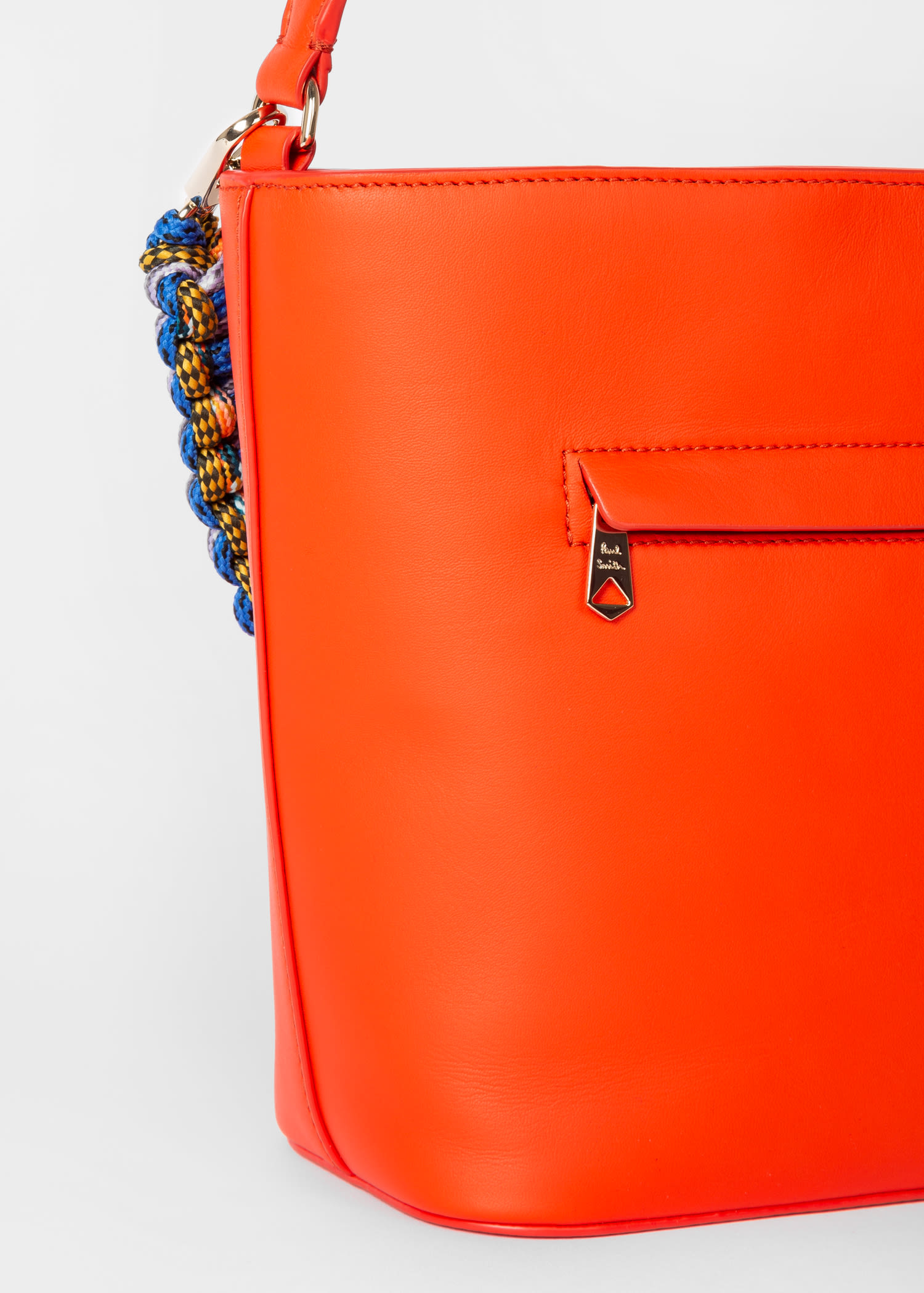 orange leather handbag