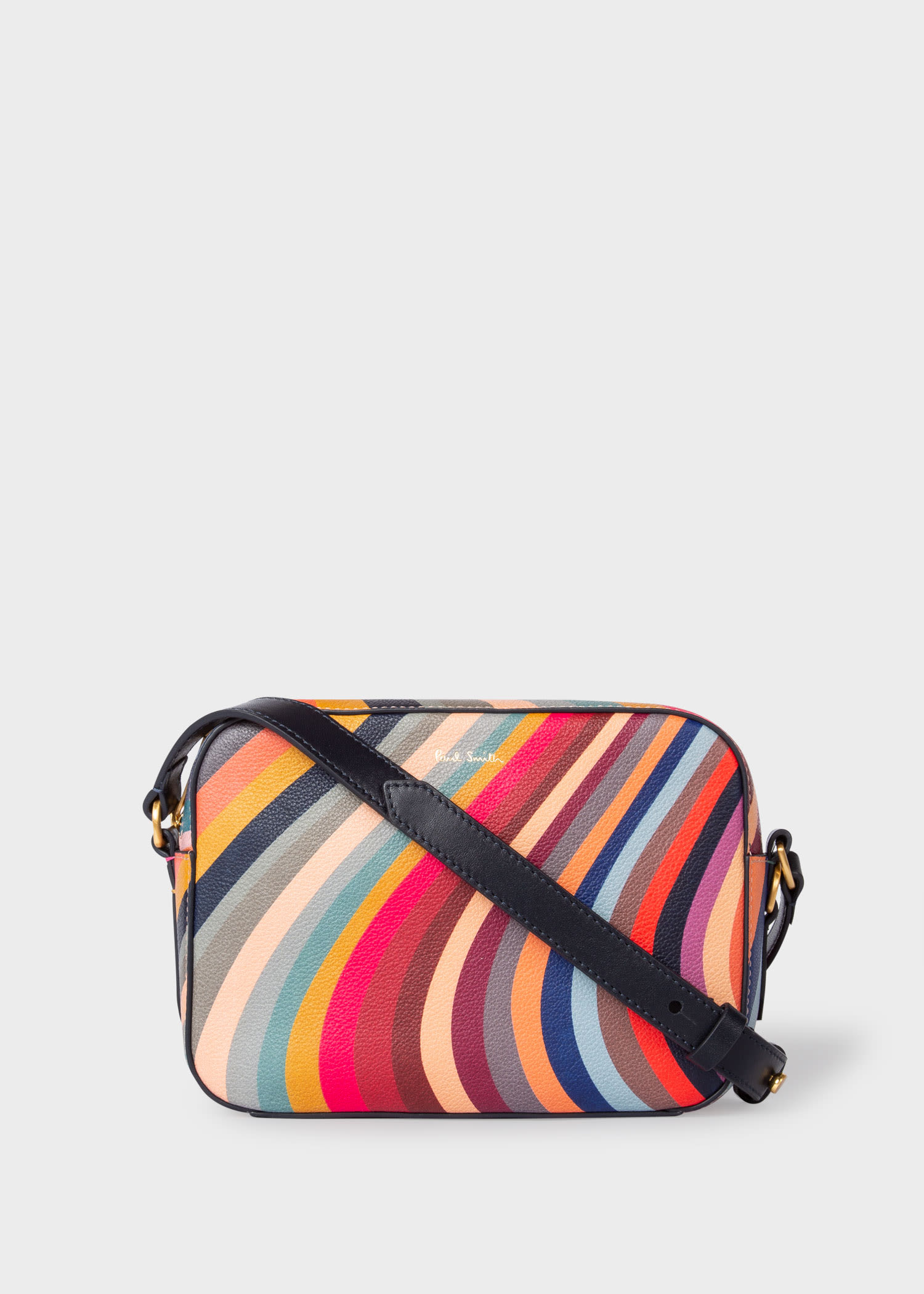 Paul Smith Leather Swirl Striped Pattern Bag in Blue Womens Bags Top-handle bags 