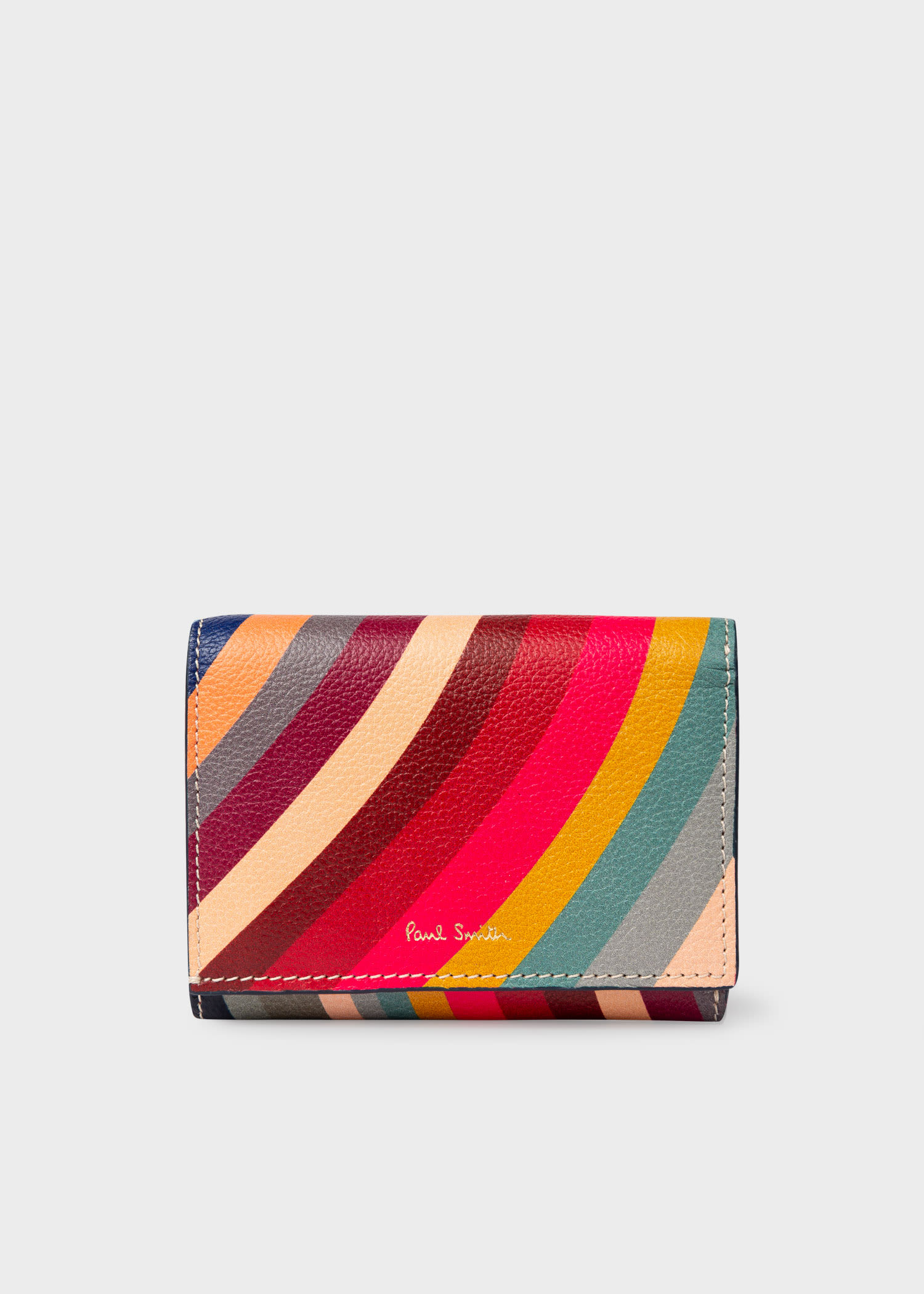 Women's Large 'Swirl' Print Leather Zip-Around Wallet