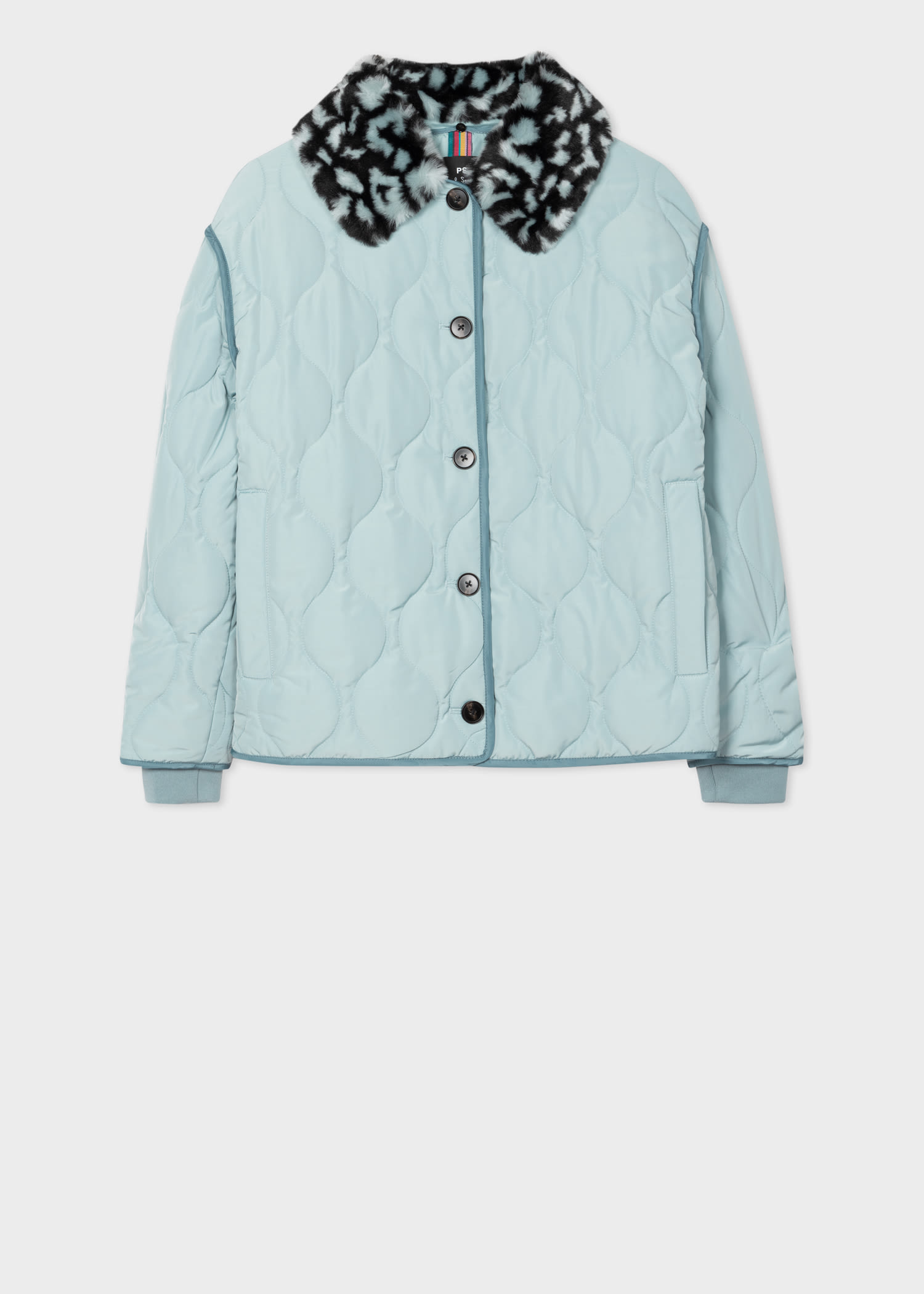 Leopard sales collar coat