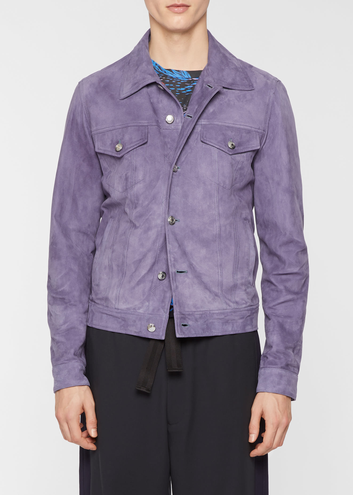 purple suede jacket