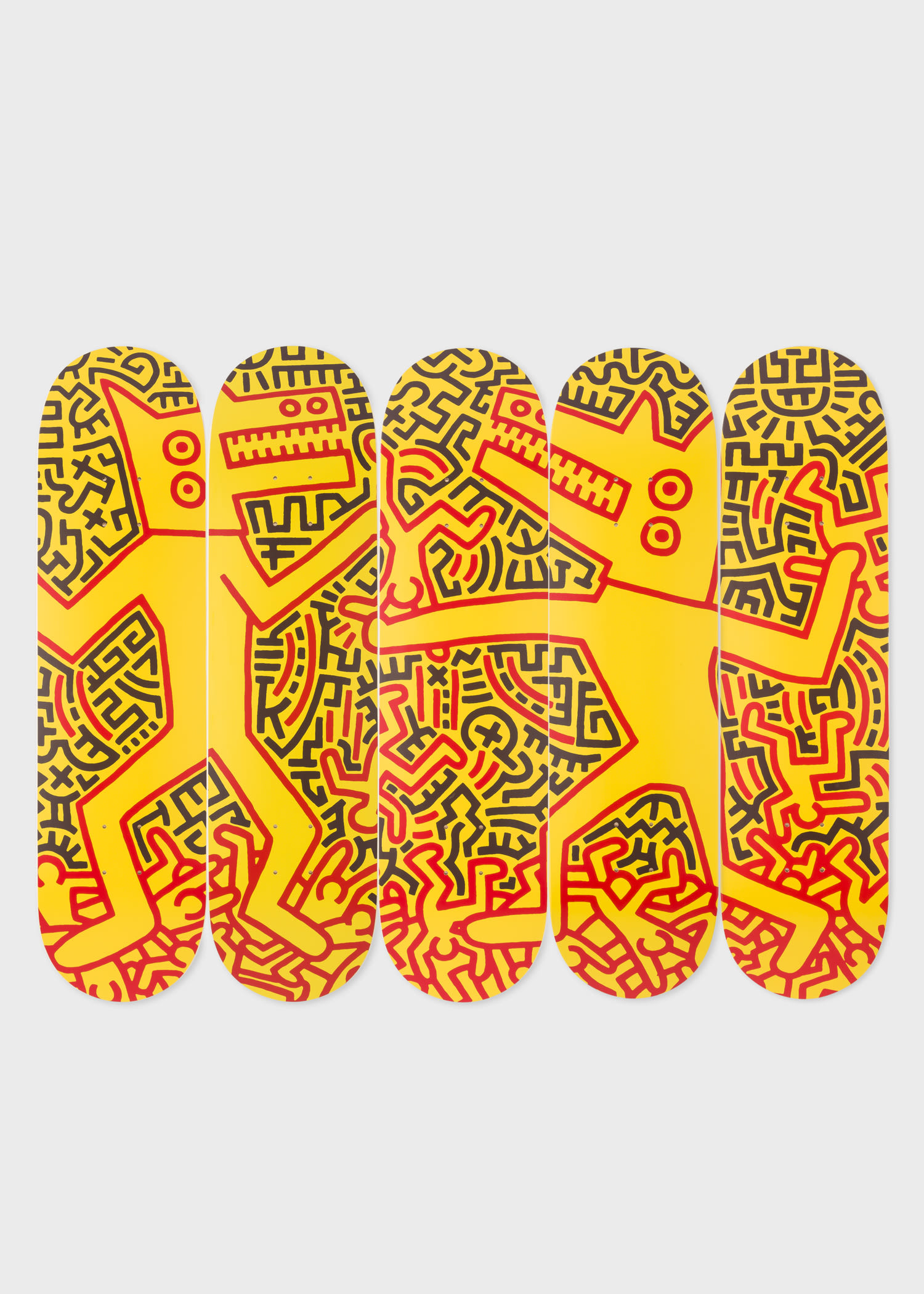 The Skateroom Keith Haring Monsters Skateboard Pentaptych Paul Smith Europe