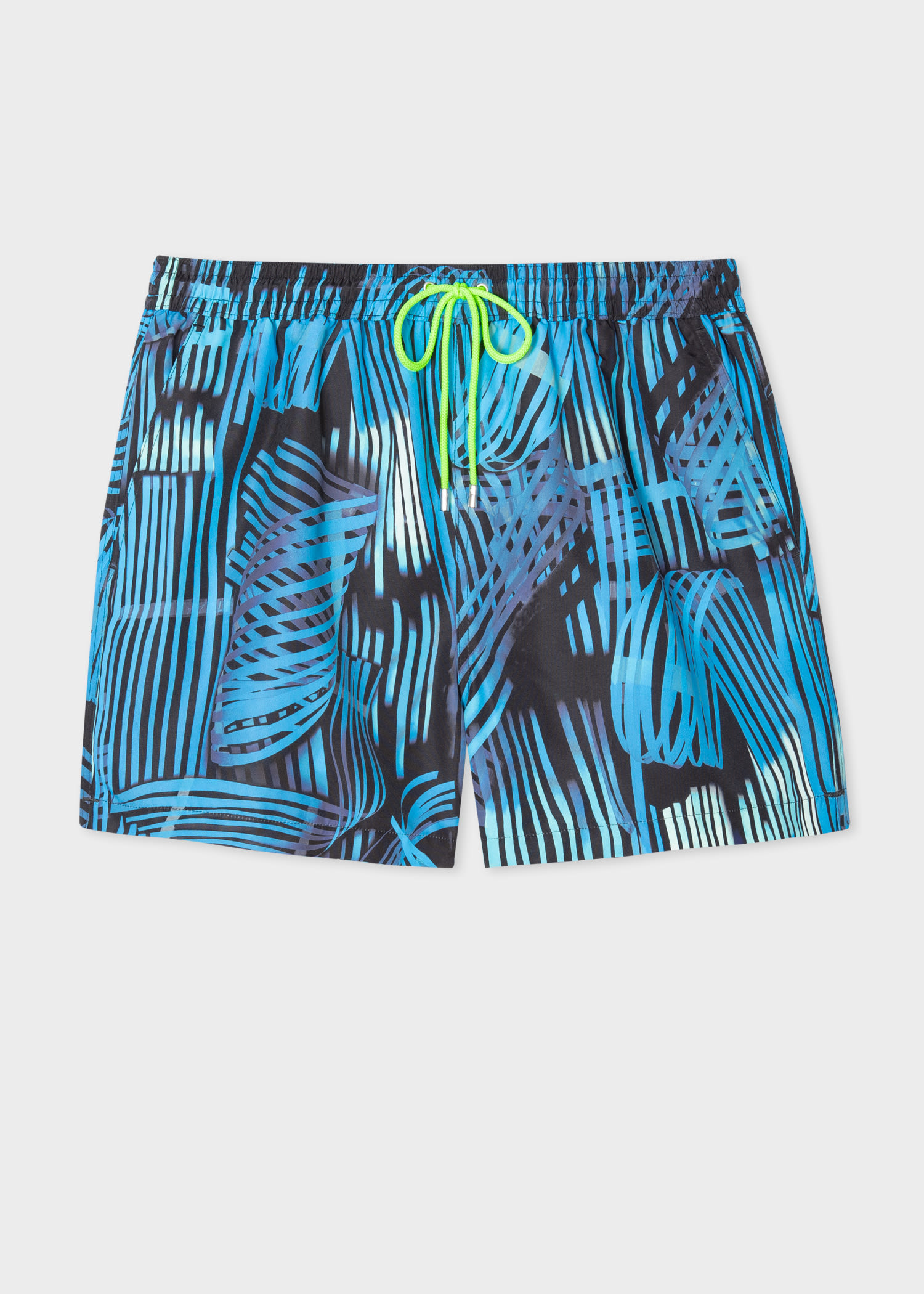 폴 스미스 수영복 Paul Smith Mens Blue Distorted Stripe Print Swim Shorts