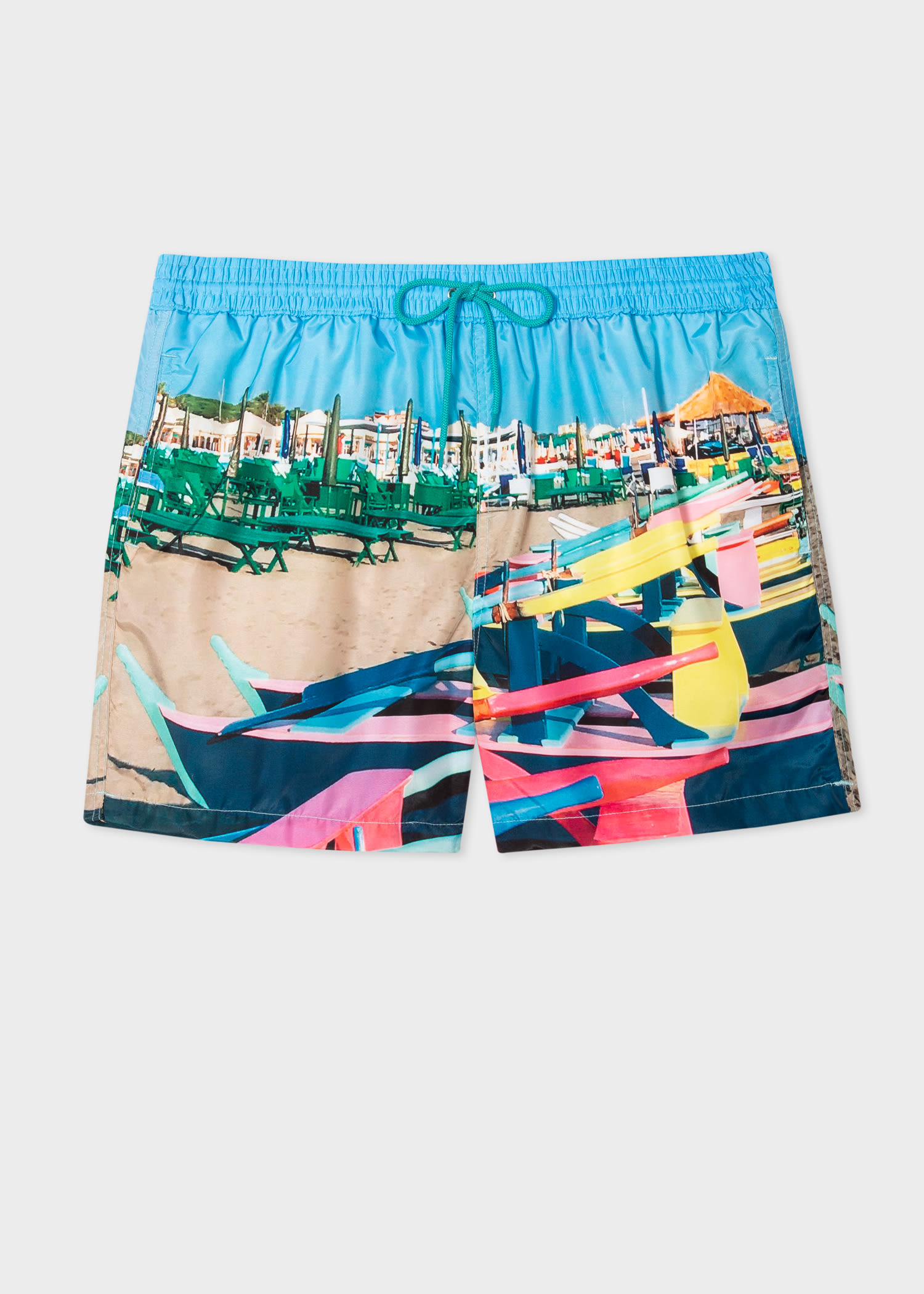 폴 스미스 수영복 Paul Smith Mens Beach And Boats Print Swim Shorts