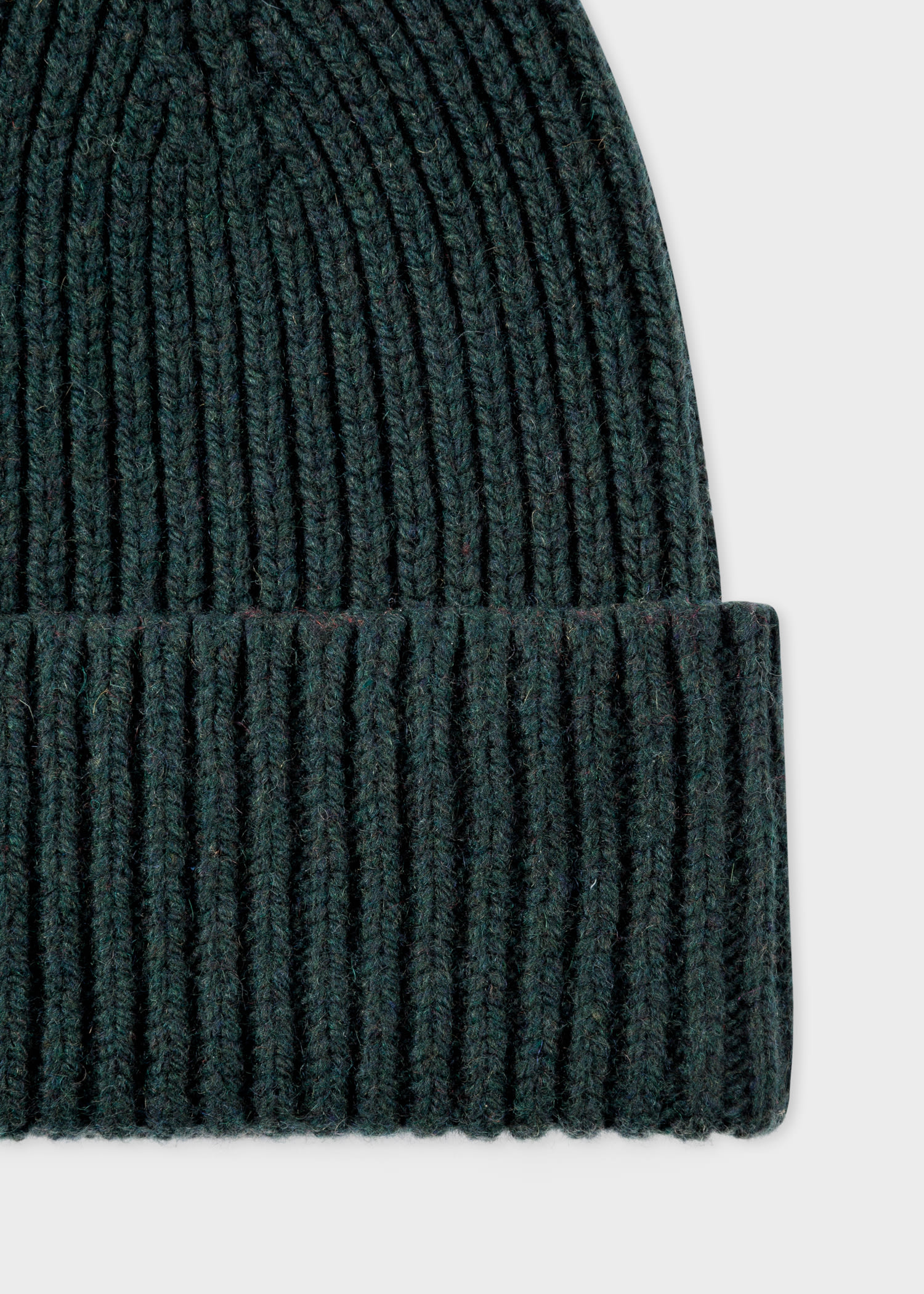 Men's Dark Green Cashmere-Blend Beanie
