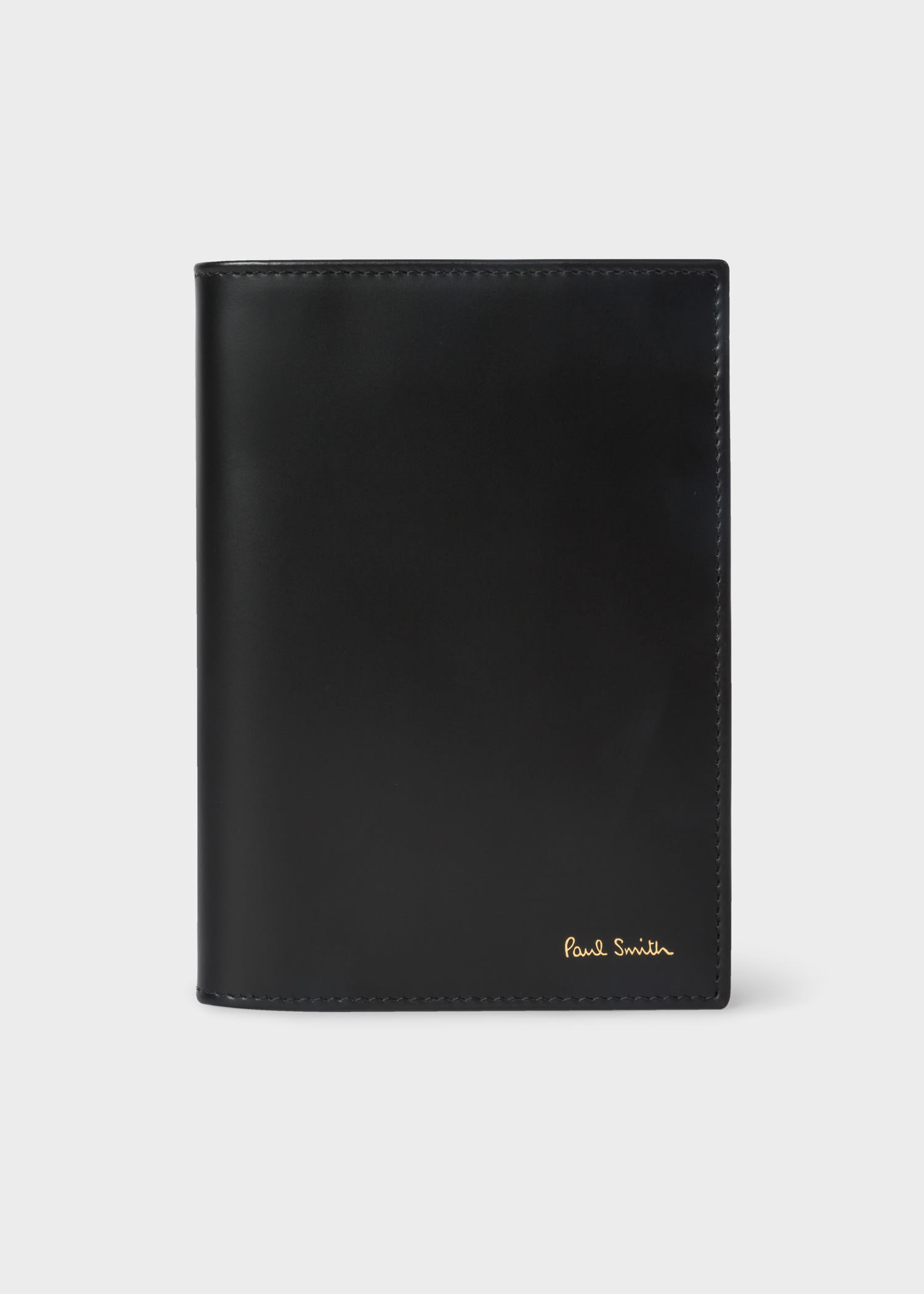 폴 스미스 여권 케이스 Paul Smith Black Leather Signature Stripe Interior Passport Cover