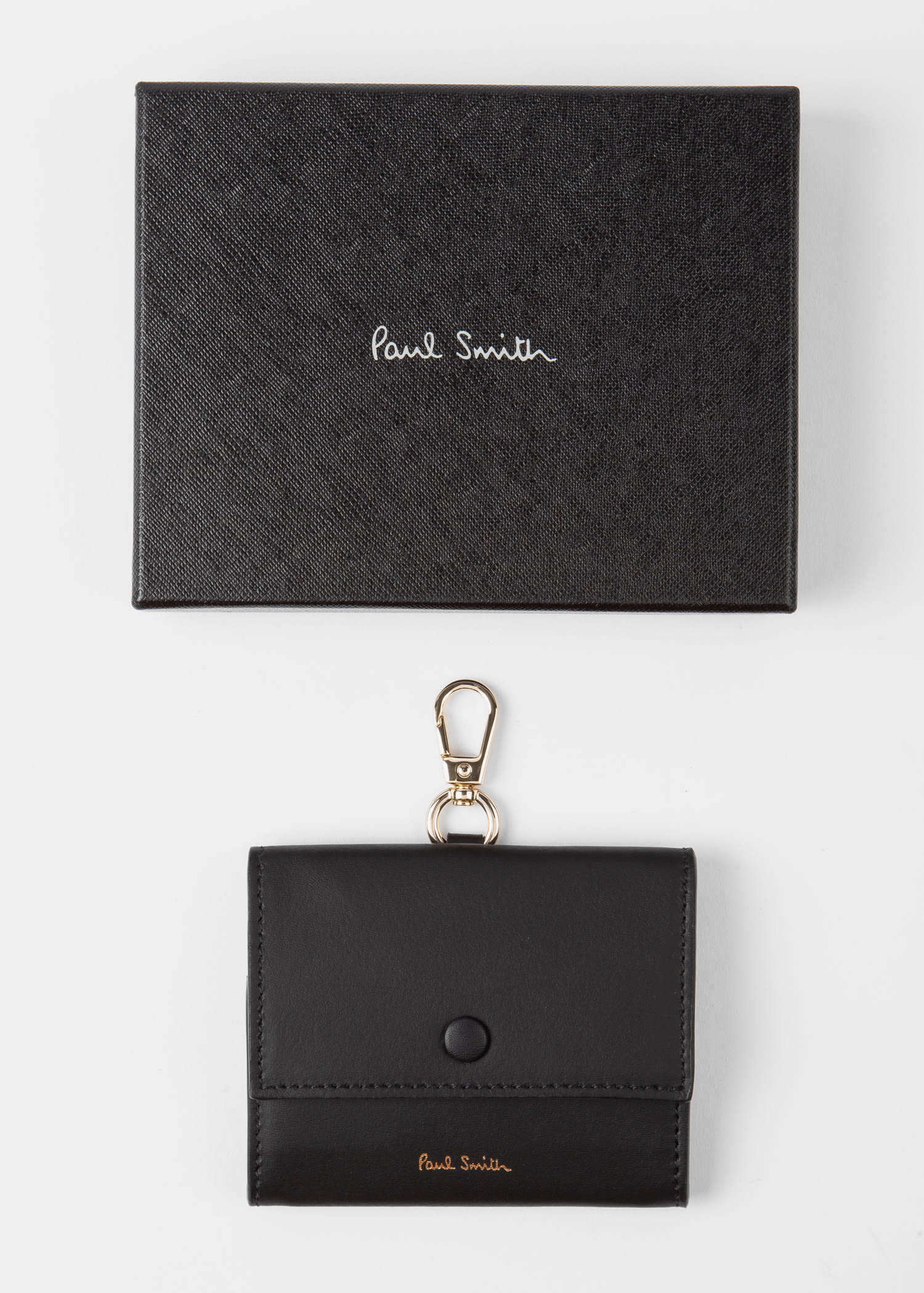black leather coin pouch
