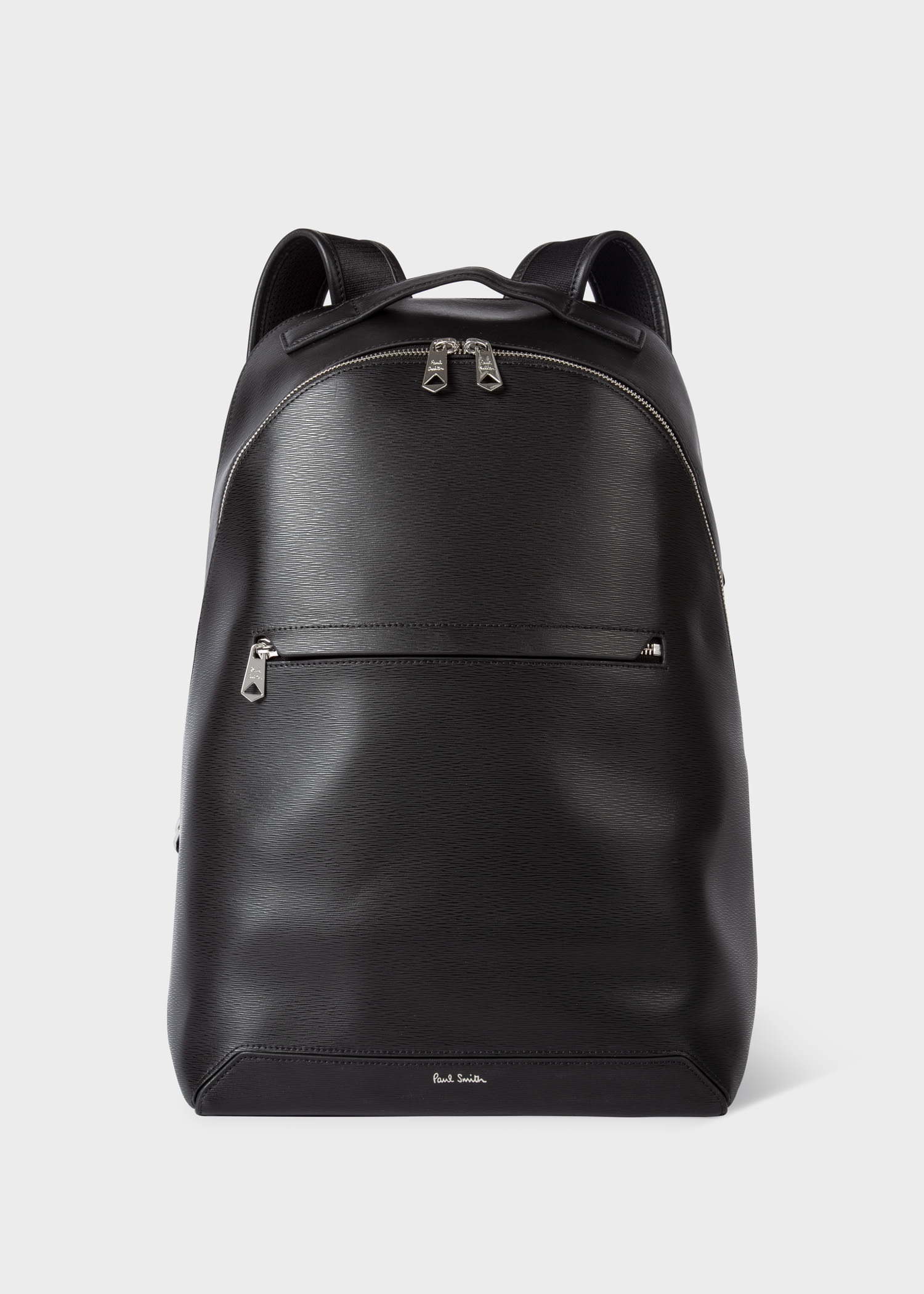폴 스미스 백팩 Paul Smith Mens Black Embossed Leather Backpack