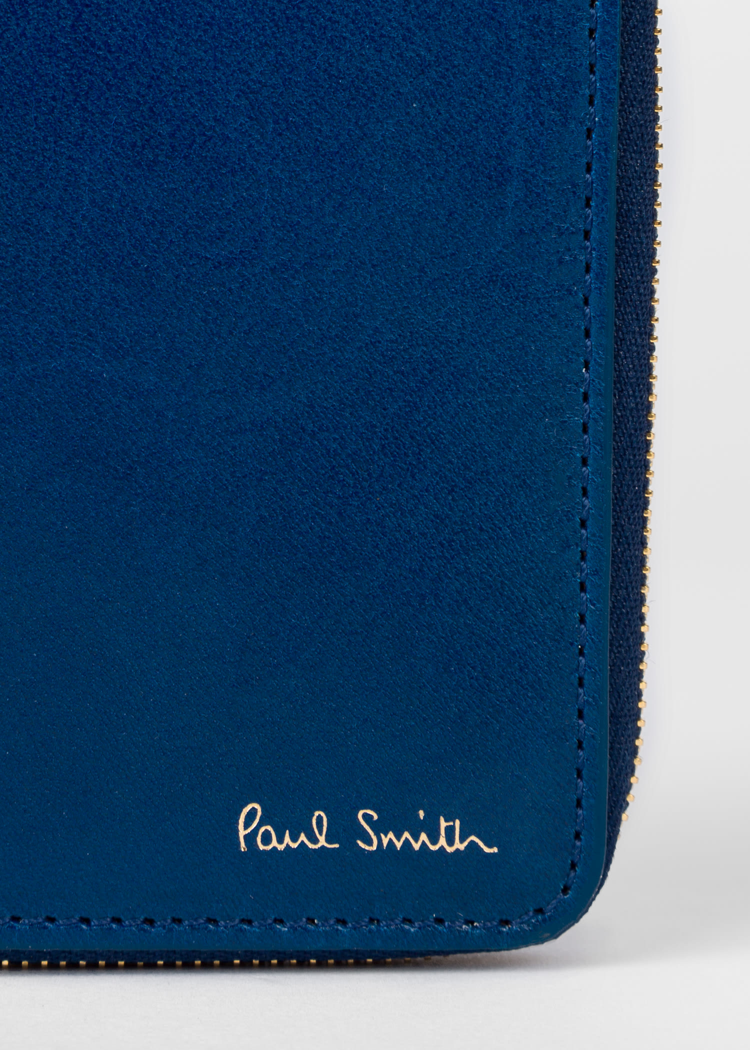 Blue Leather Zip-Around Wallet - Paul Smith Australia