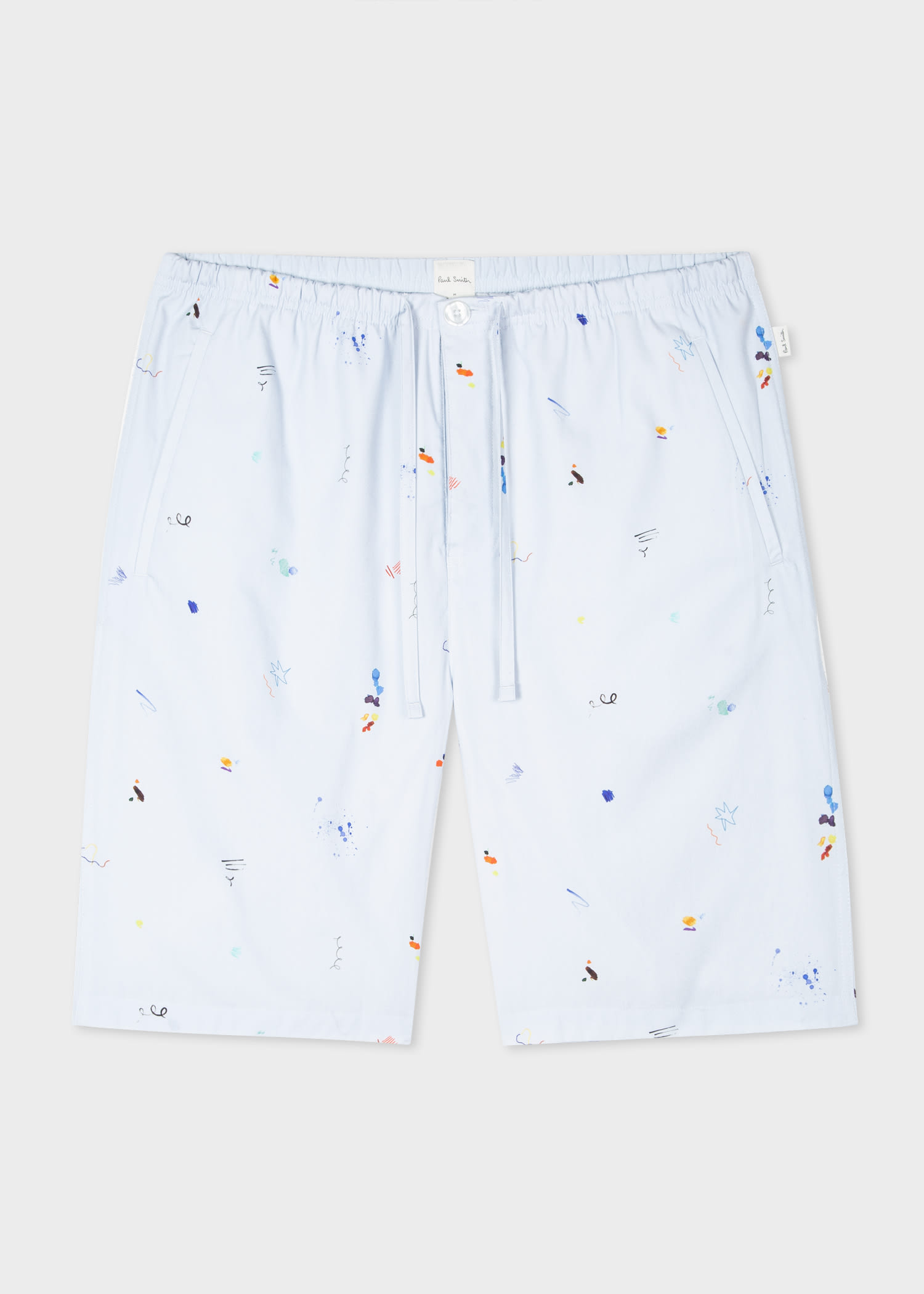 Men S Light Blue Scribble Print Cotton Short Pyjama Set Paul Smith Us