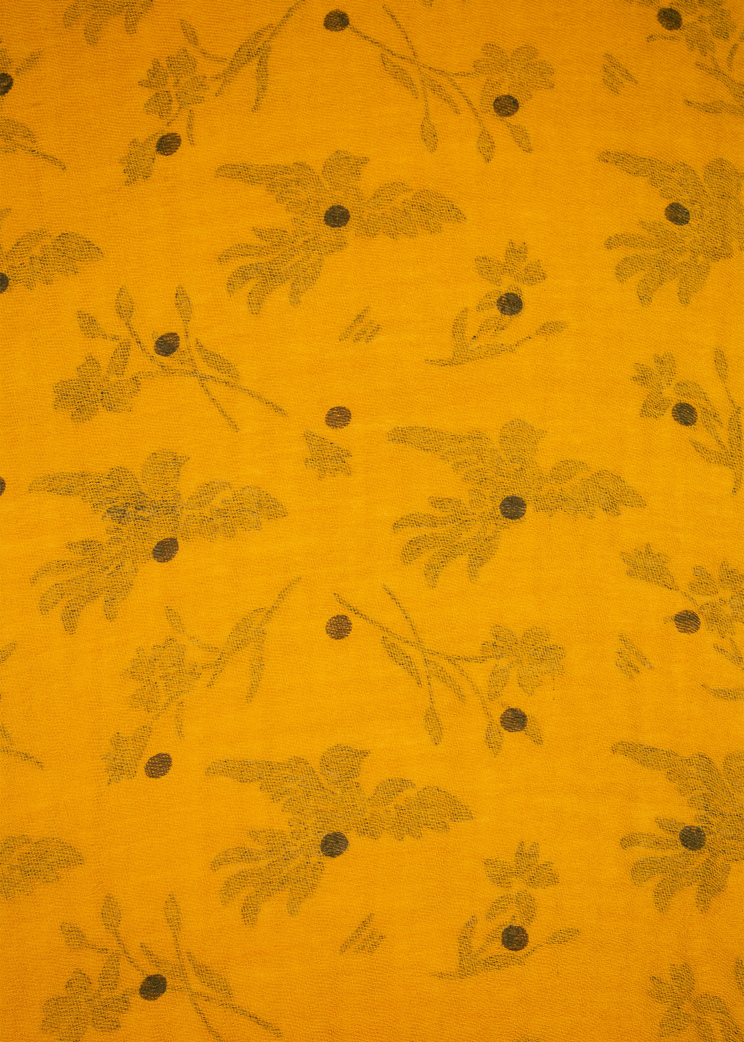 Men S Mustard Bird Floral Print Wool Scarf Paul Smith Denmark