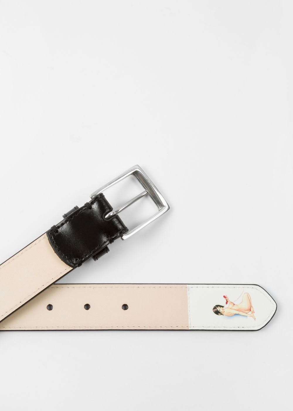Men S Naked Lady Cufflink Black Leather Belt Gift Set Paul Smith Asia