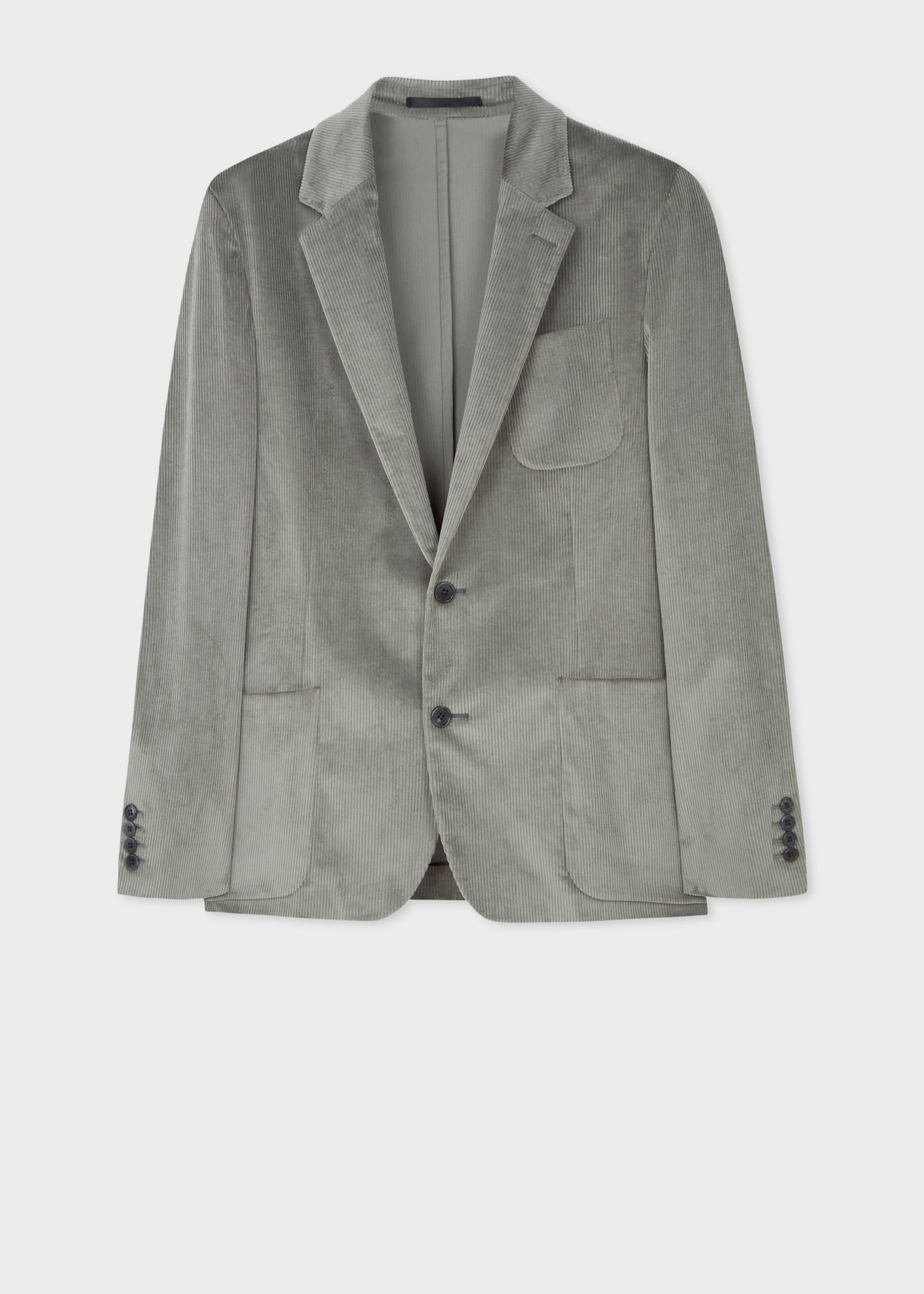 폴 스미스 블레이저 Paul Smith Mens Grey Cotton-Cashmere Corduroy Patch-Pocket Blazer