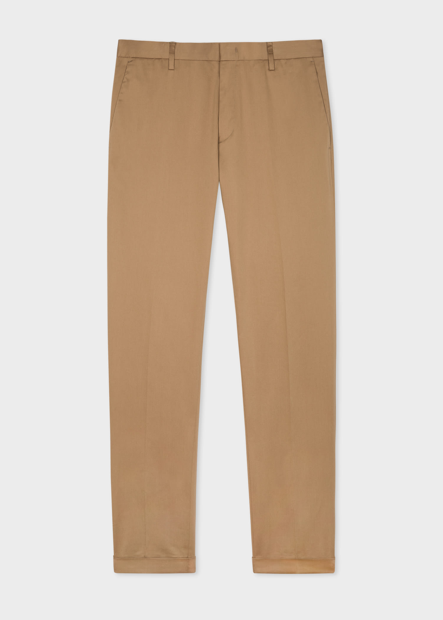 Pantalon Chino Camel Coupe Slim En Coton Stretch Bio Paul Smith Francais