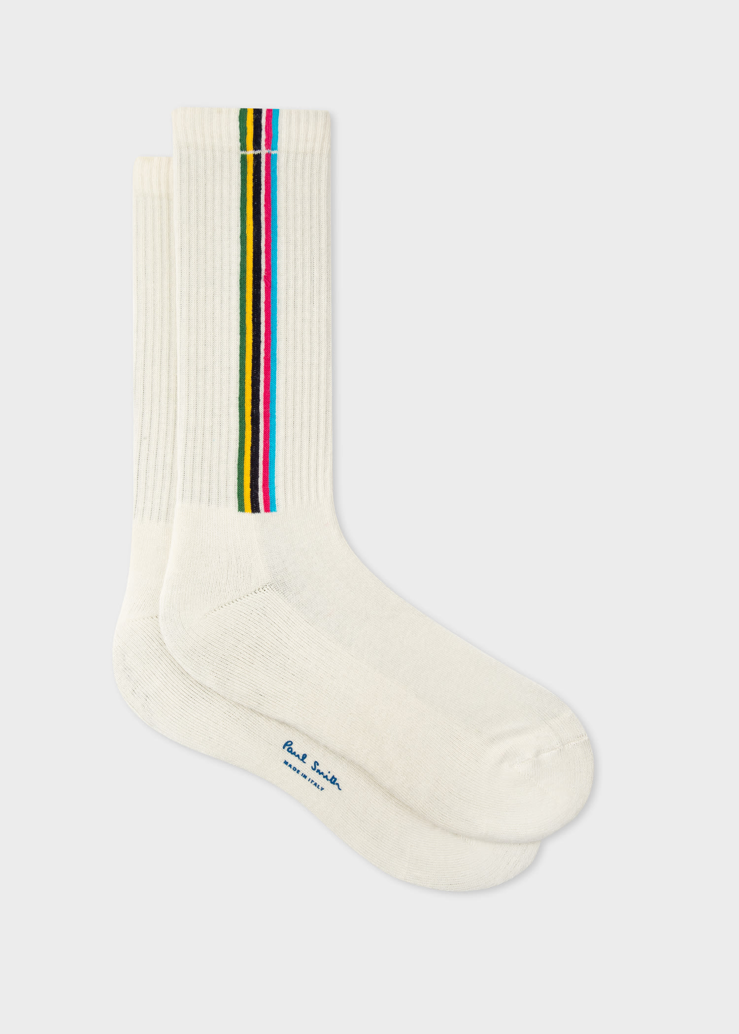 Men's Off-White 'Sports Stripe' Ribbed Socks - Smith Denmark