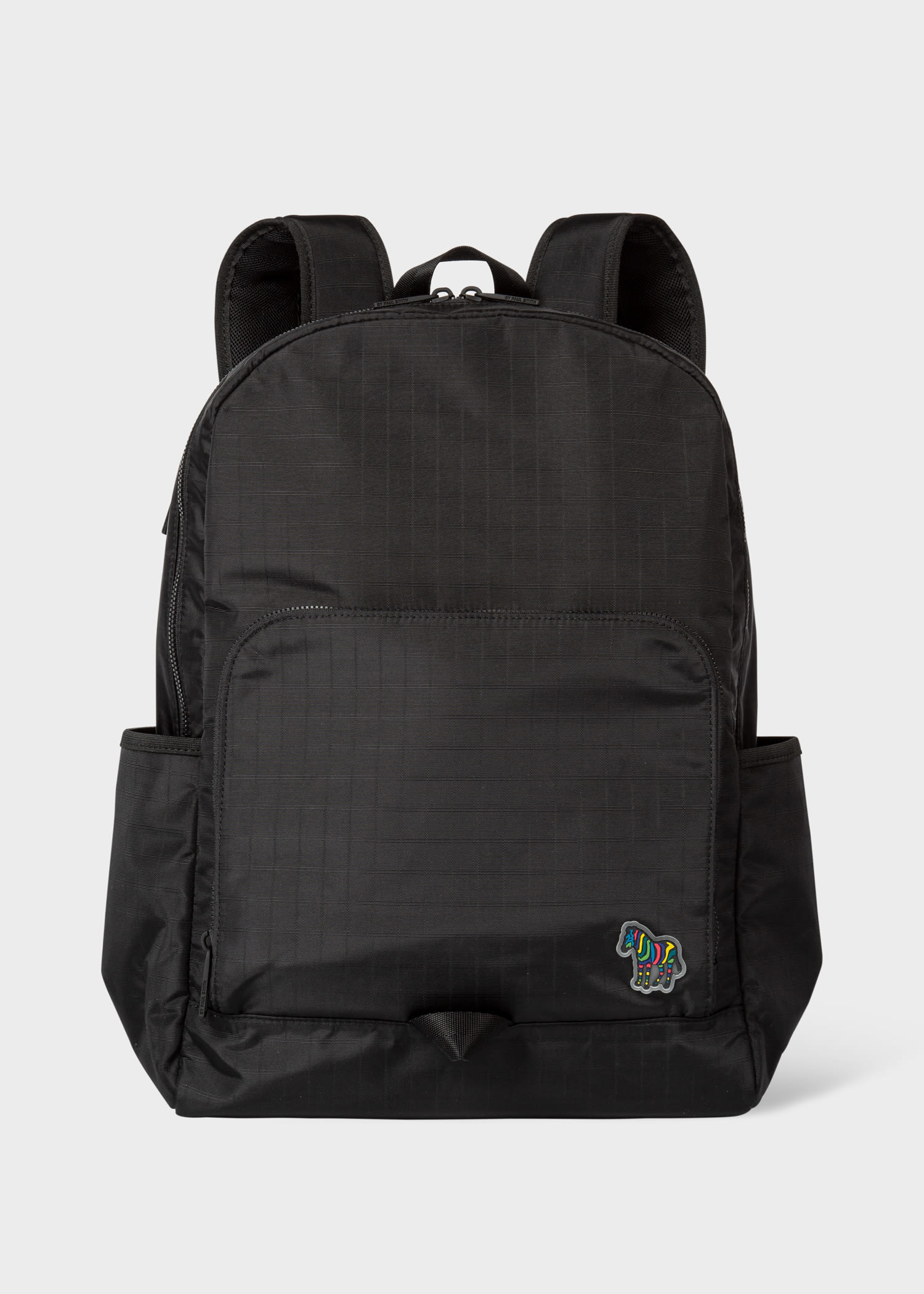 폴 스미스 백팩 Paul Smith Mens Black Recycled Nylon-Blend Zebra Logo Backpack