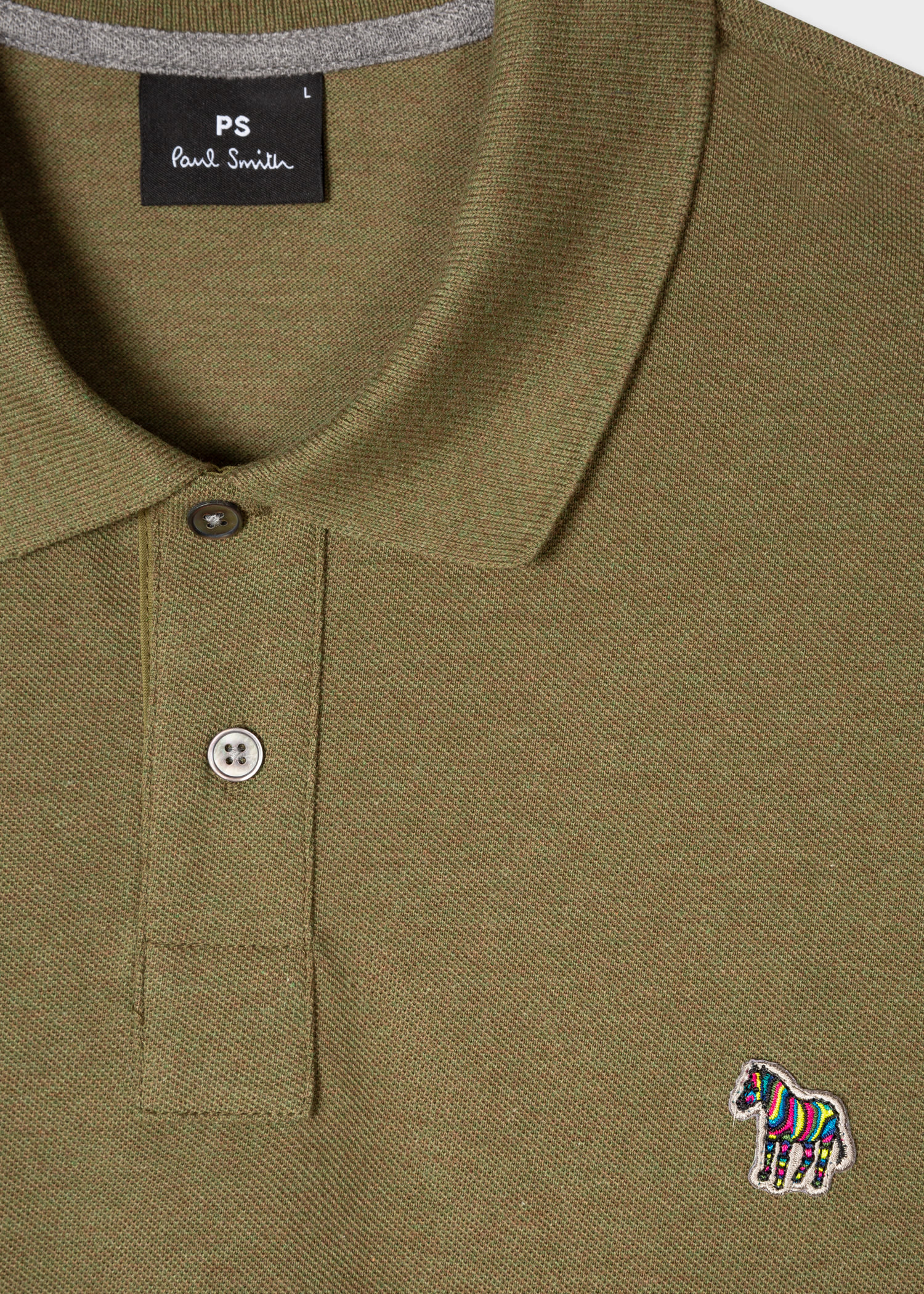khaki long sleeve polo