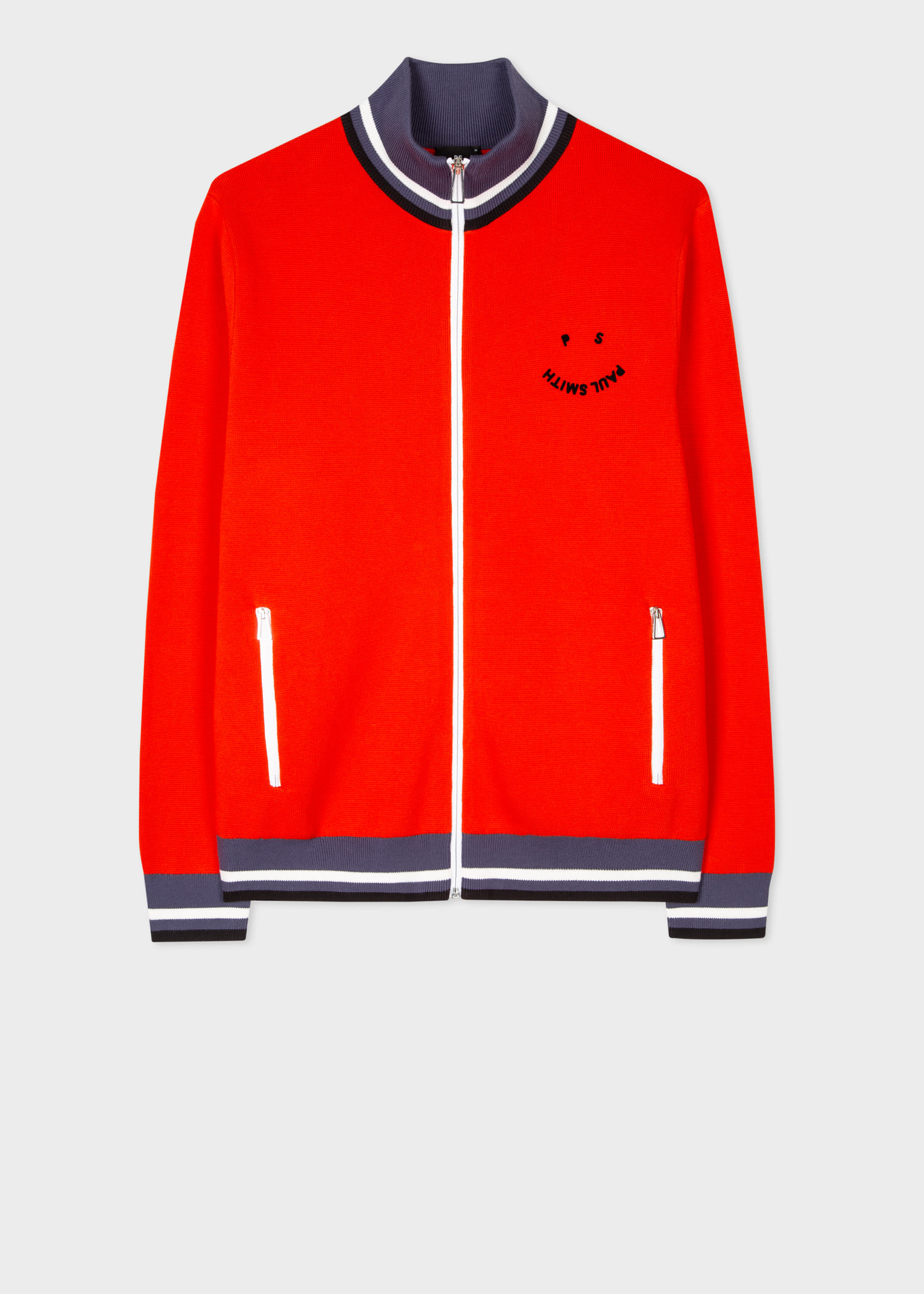 Blue Happy Cotton Zip Top Paul Smith Asia Blue Happy Cotton Zip Top Paul Smith Asia