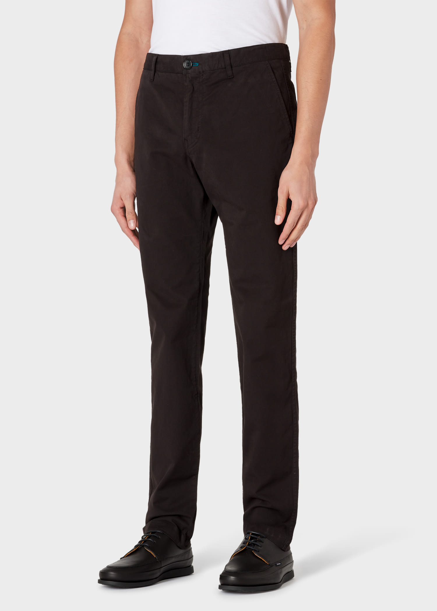 Men's Slim-Fit Black Stretch Pima