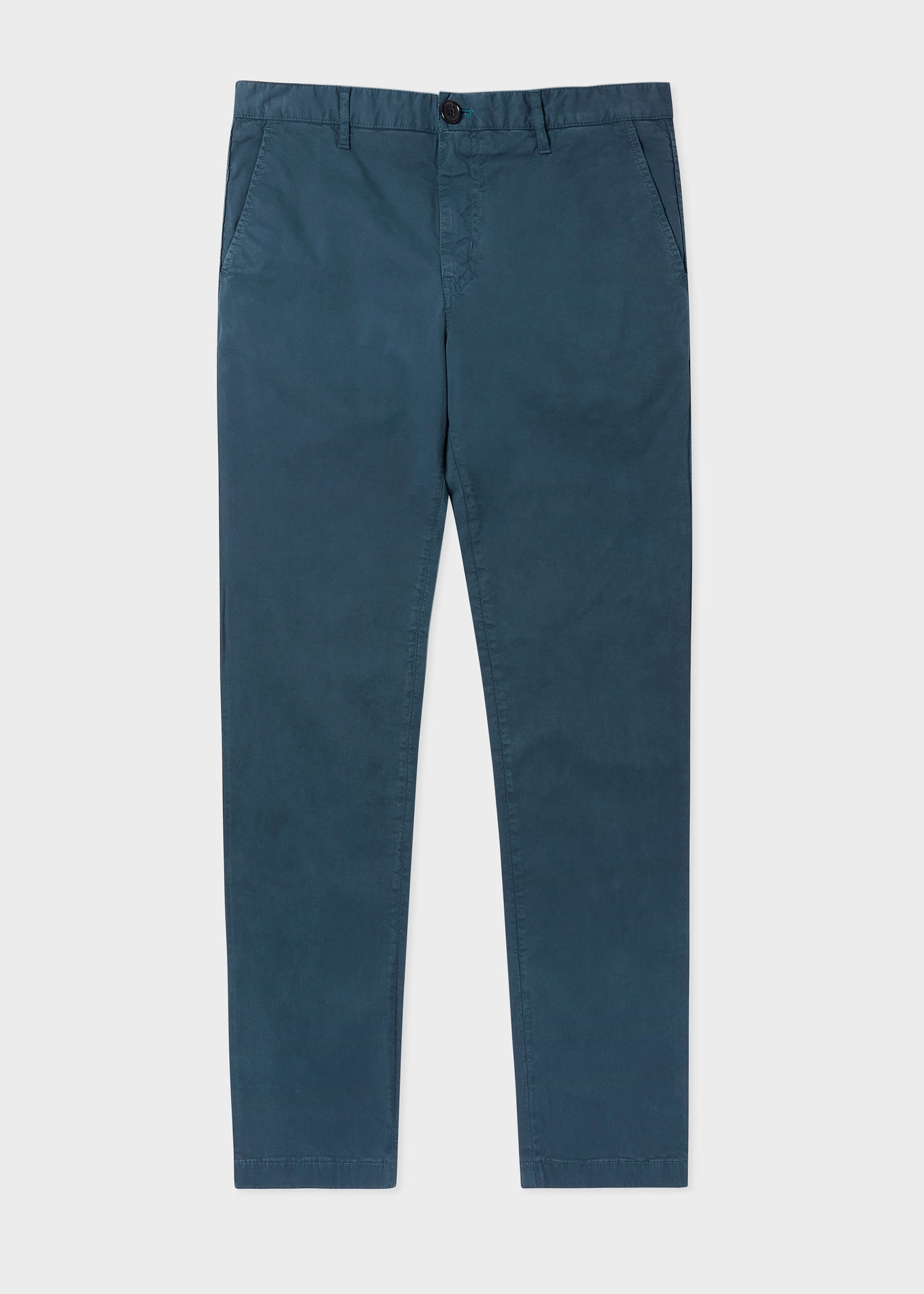 Pantalon Chino Bleu Petrole Coupe Slim En Cotton Stretch Paul Smith Francais